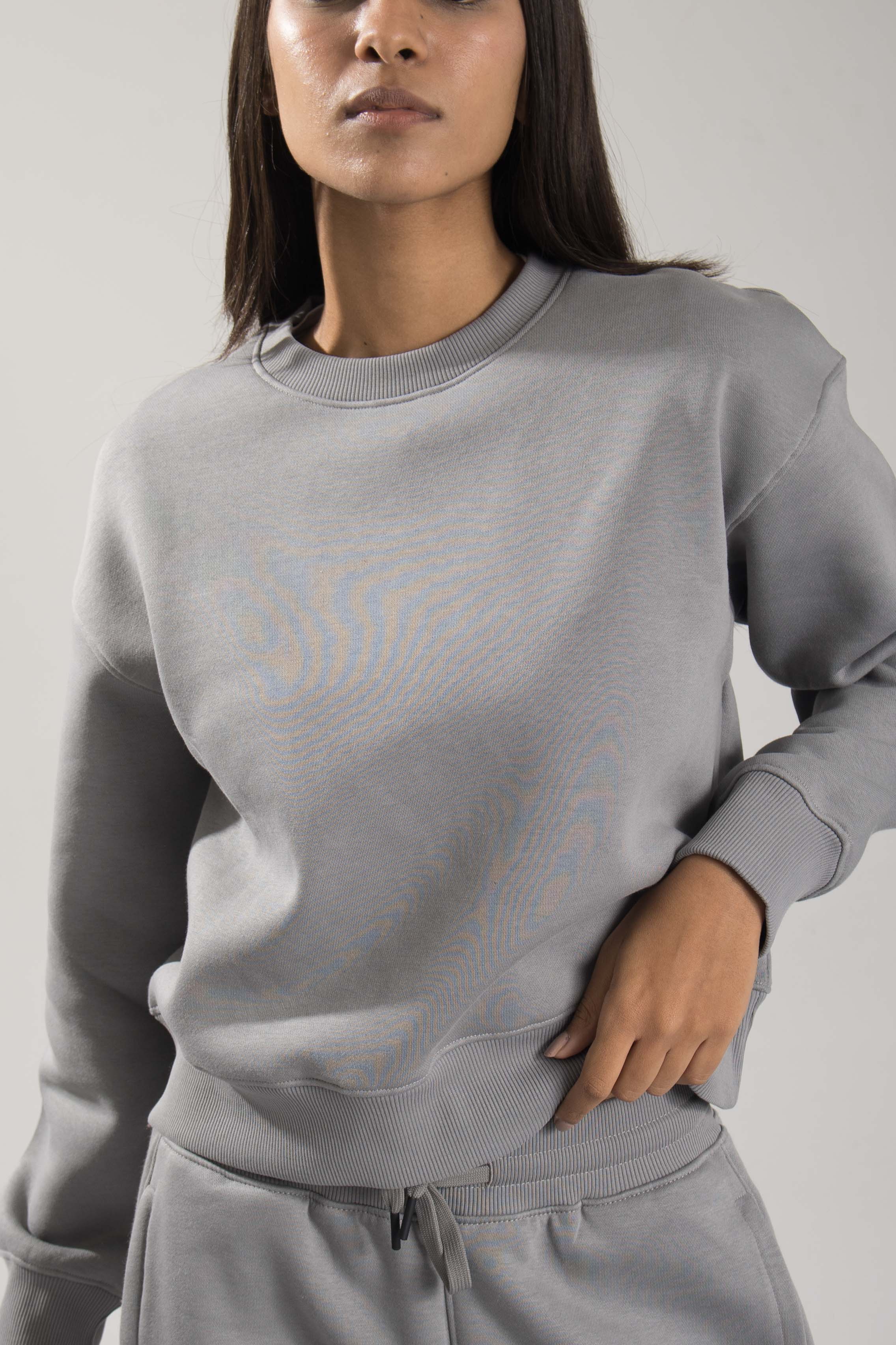 Oneway Women Solid Grey Track Suit