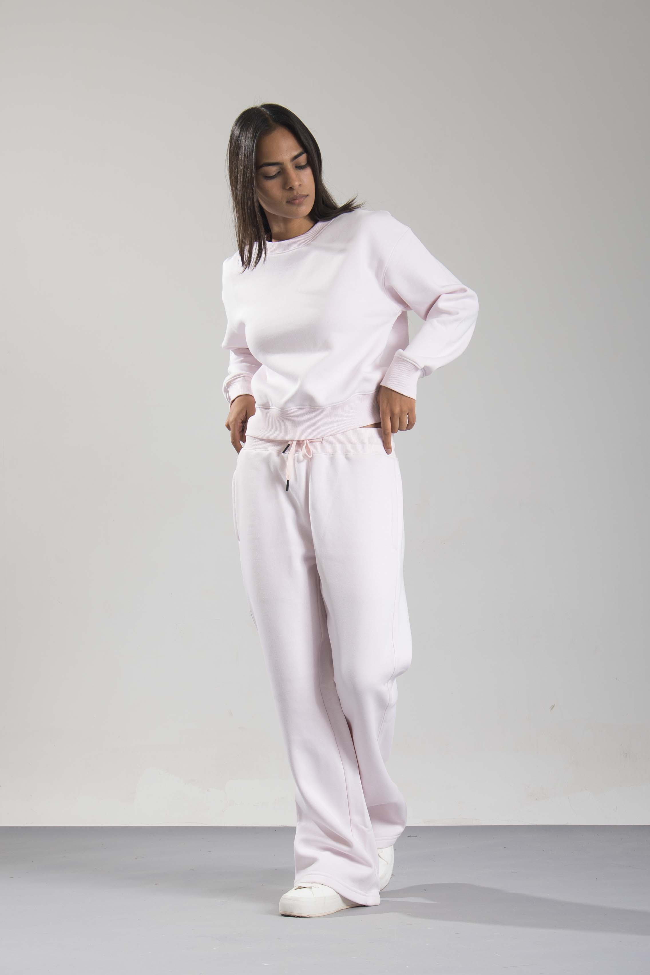 Oneway Women Solid Pink Track Suit