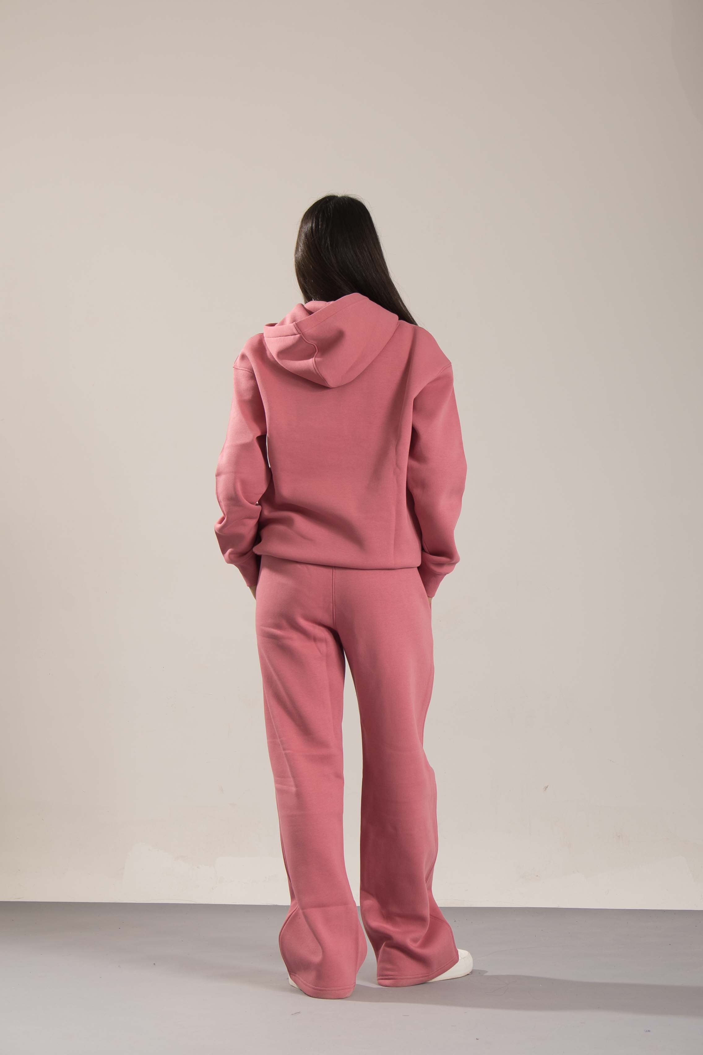 Oneway Women Solid Pink Track Suit