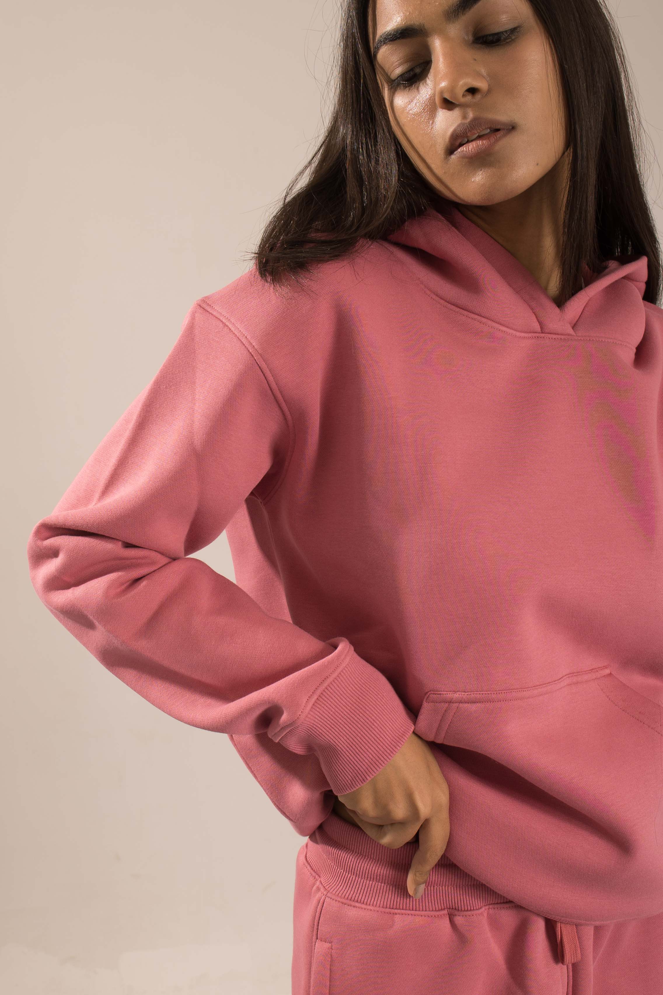 Oneway Women Solid Pink Track Suit