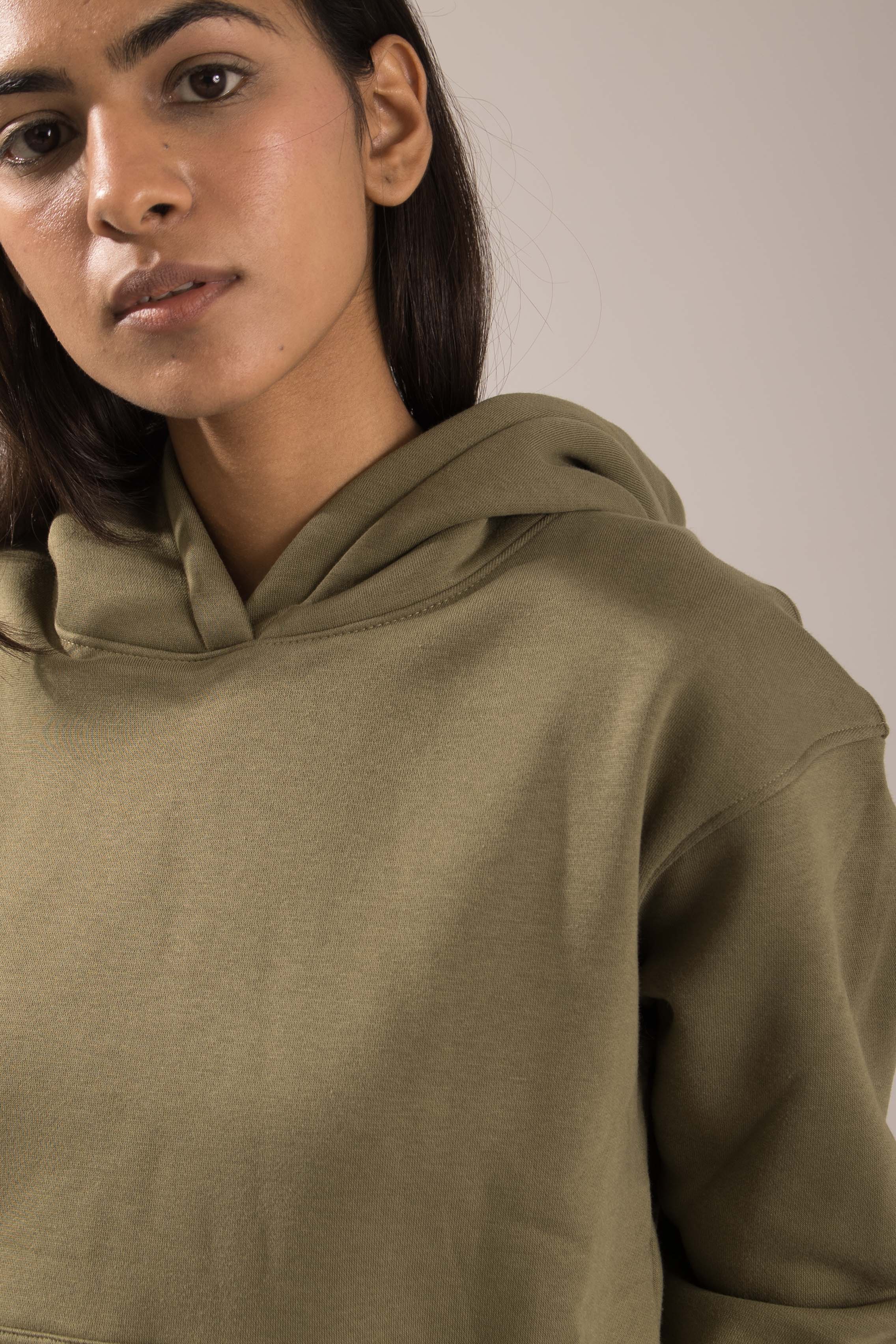Oneway Women Solid Olive Track Suit