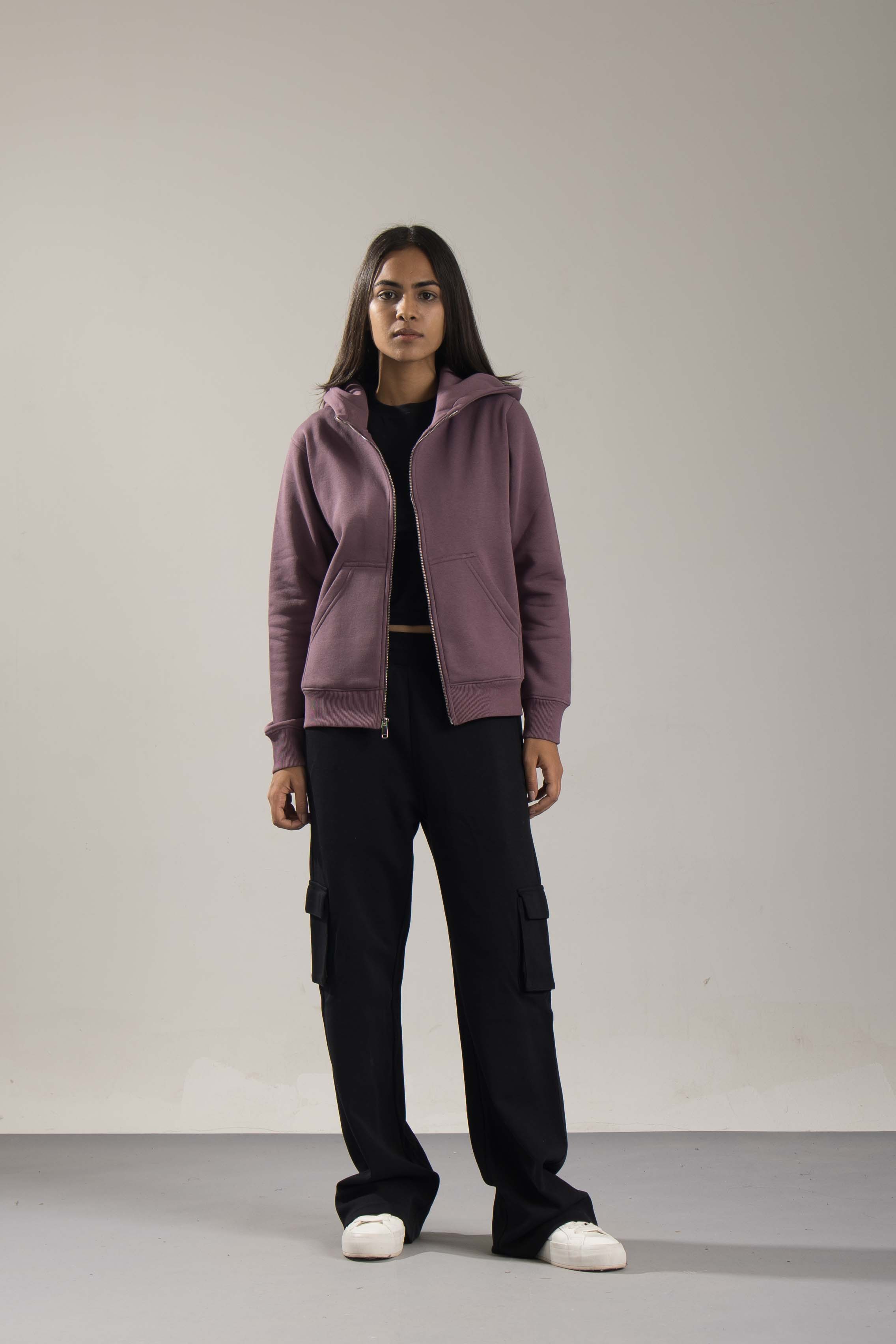 Oneway Women Solid Purple Jacket
