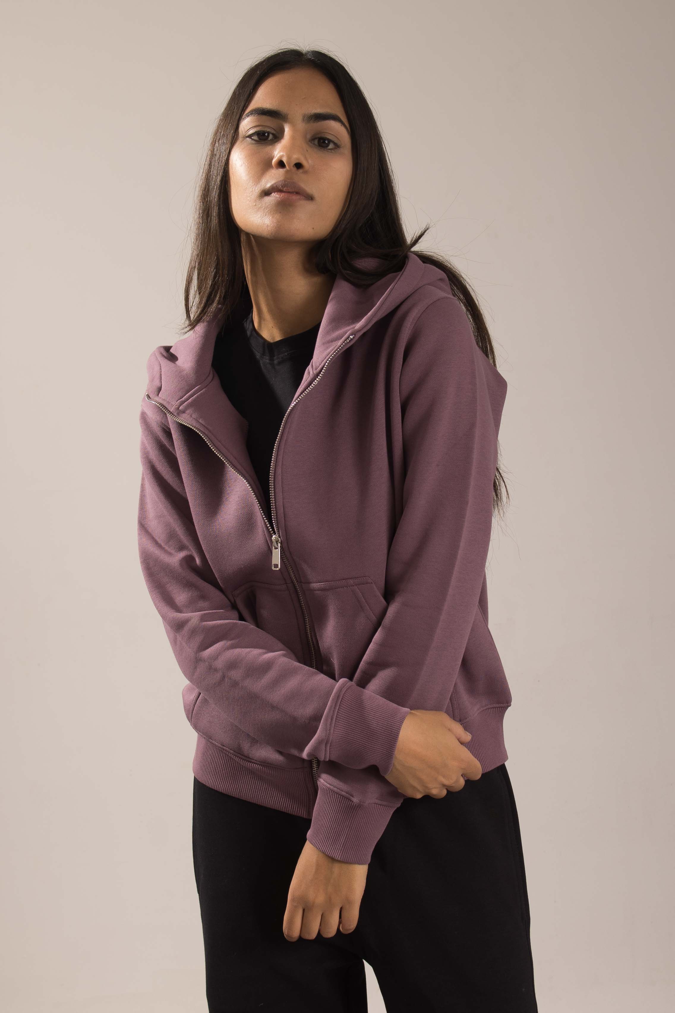 Oneway Women Solid Purple Jacket
