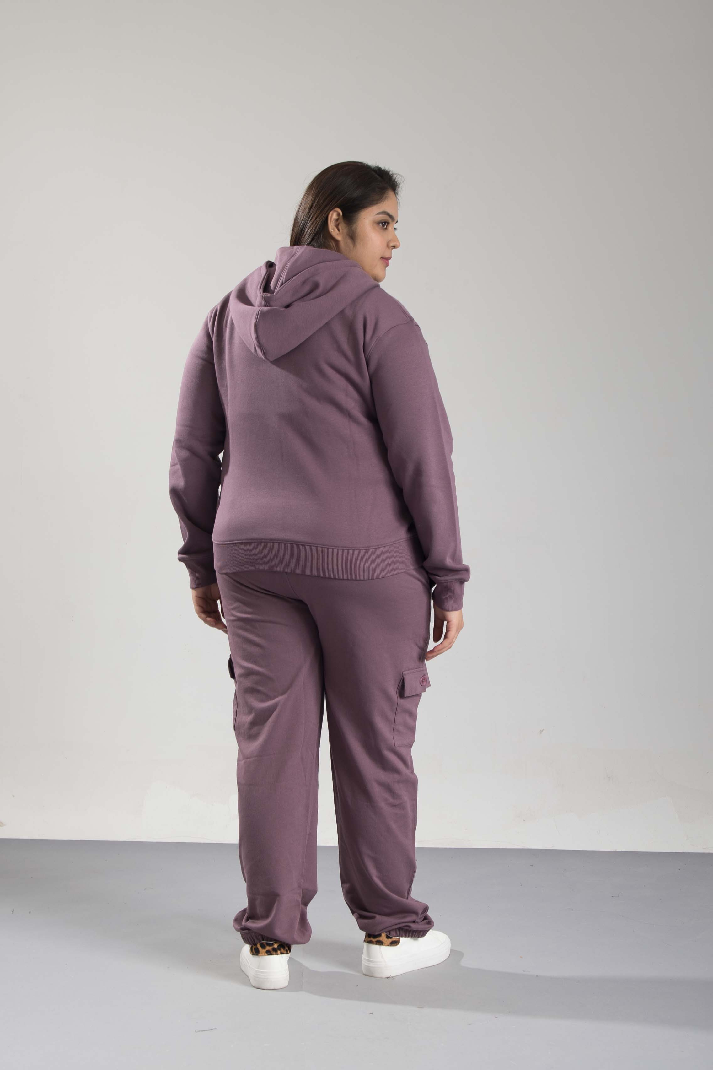 Oneway Women's Comfort Fit Full Sleeve Solid Purple Jacket