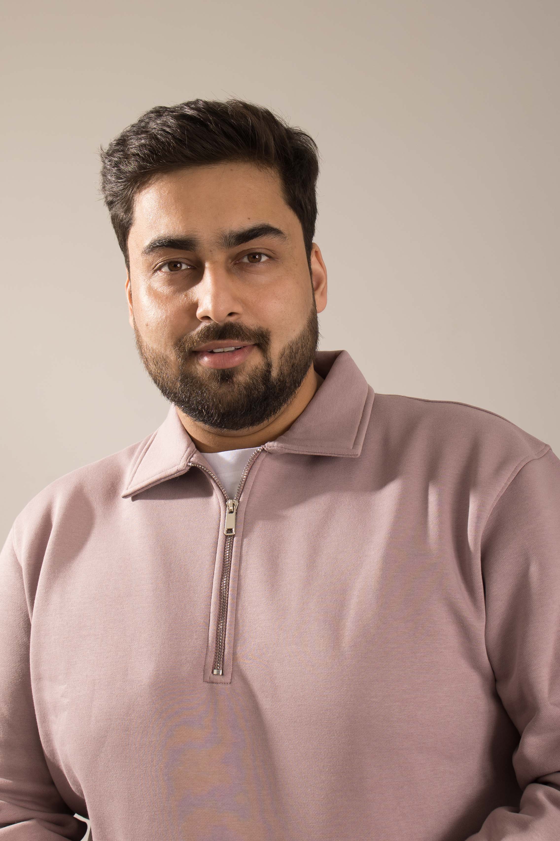 Oneway Men's Comfort Fit Full Sleeve Solid Purple Sweat Shirt