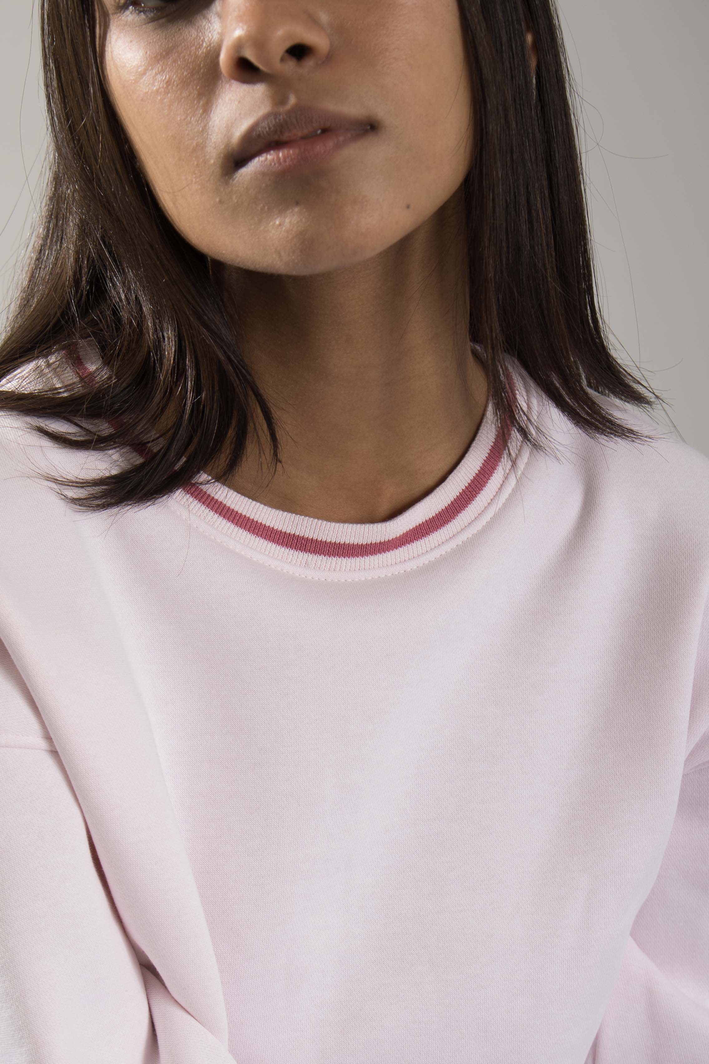 Oneway Women Striped Pink Sweat Shirt