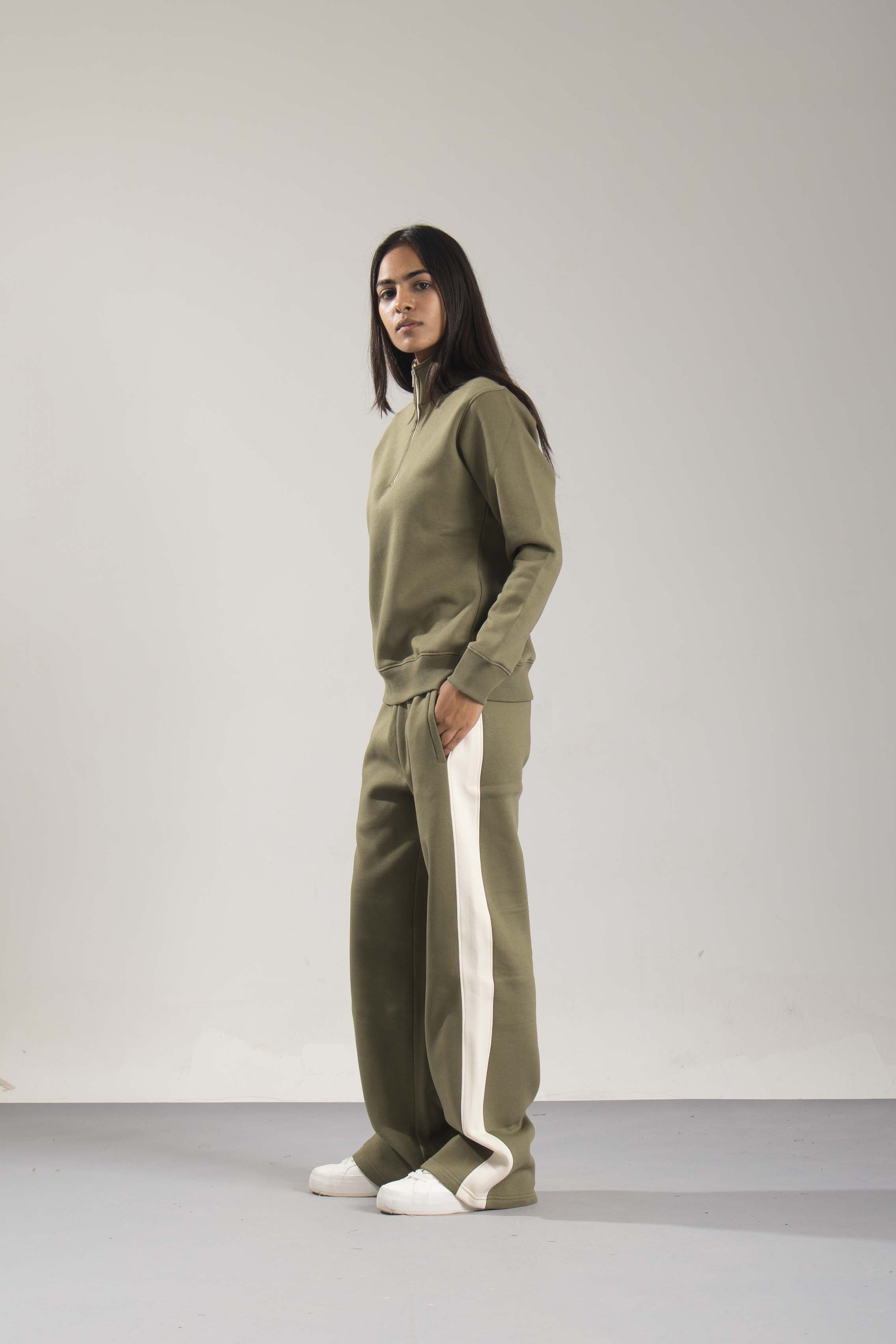 Oneway Women Color Block Green Co-Ord Set