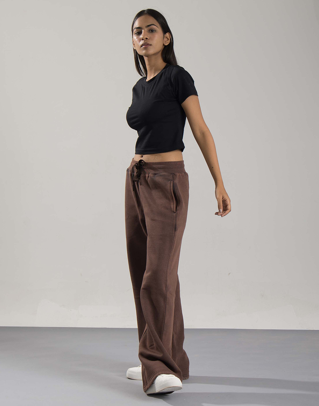 Oneway Women Solid Brown Track Pants