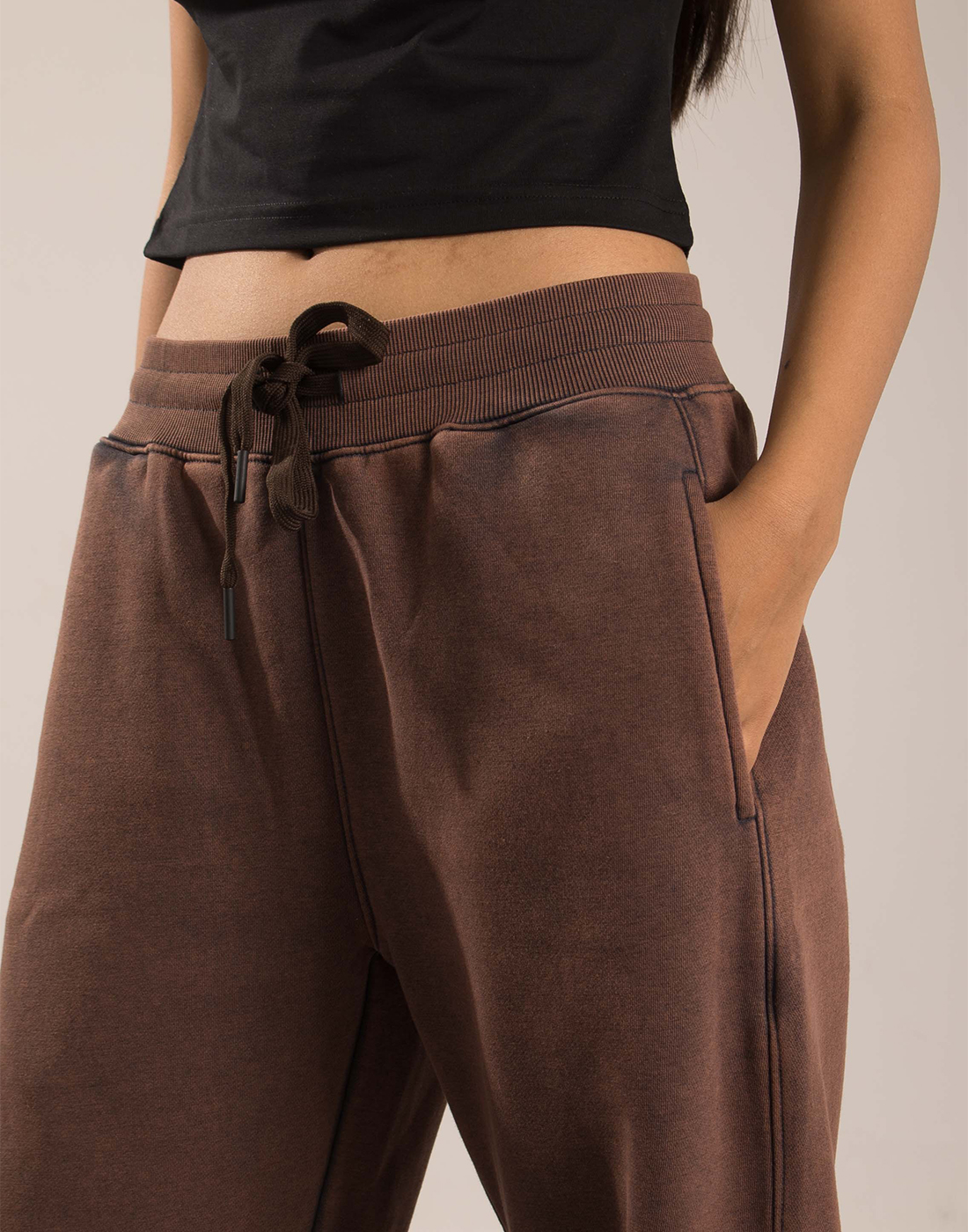 Oneway Women Solid Brown Track Pants
