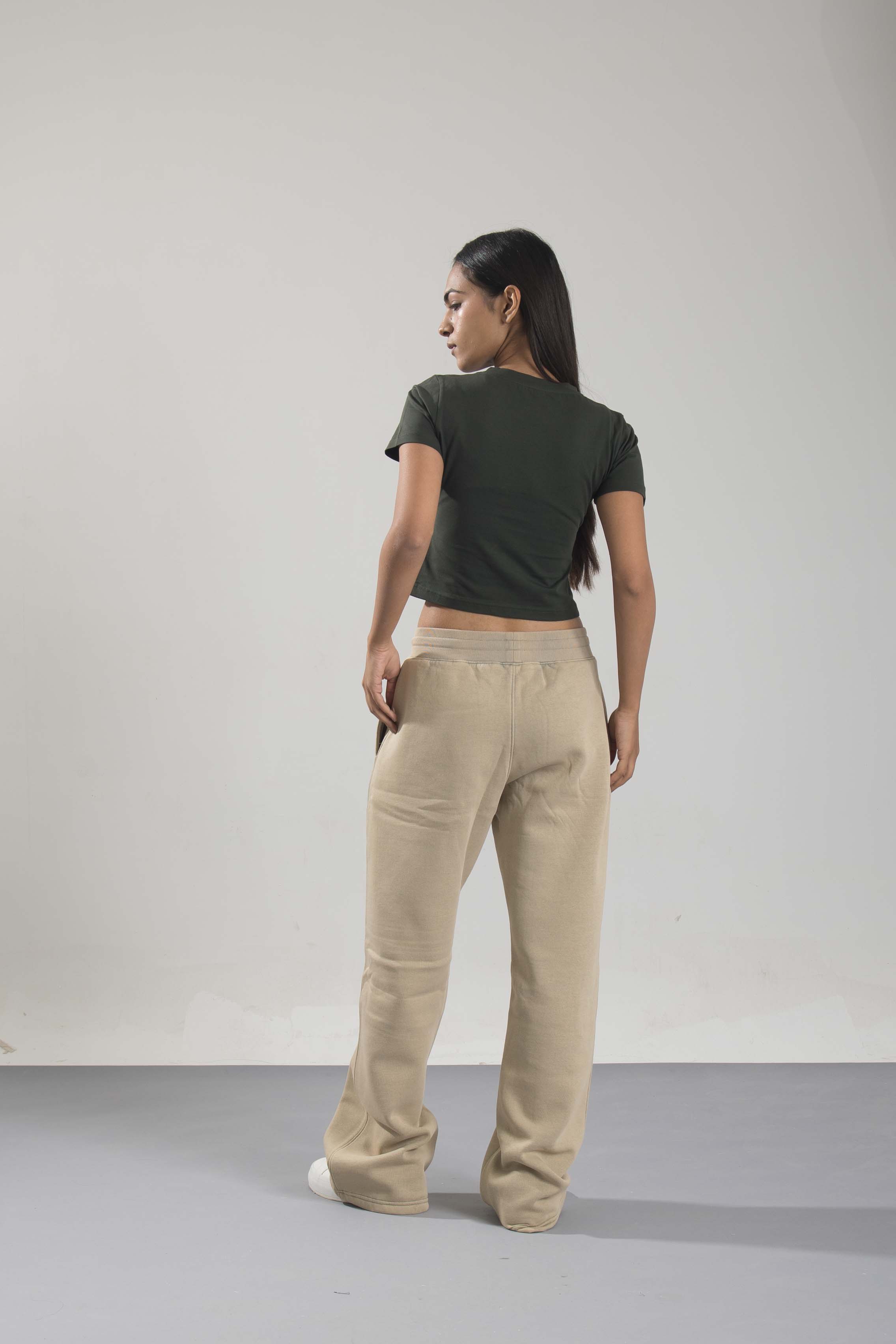 Oneway Women Solid Green Track Pants
