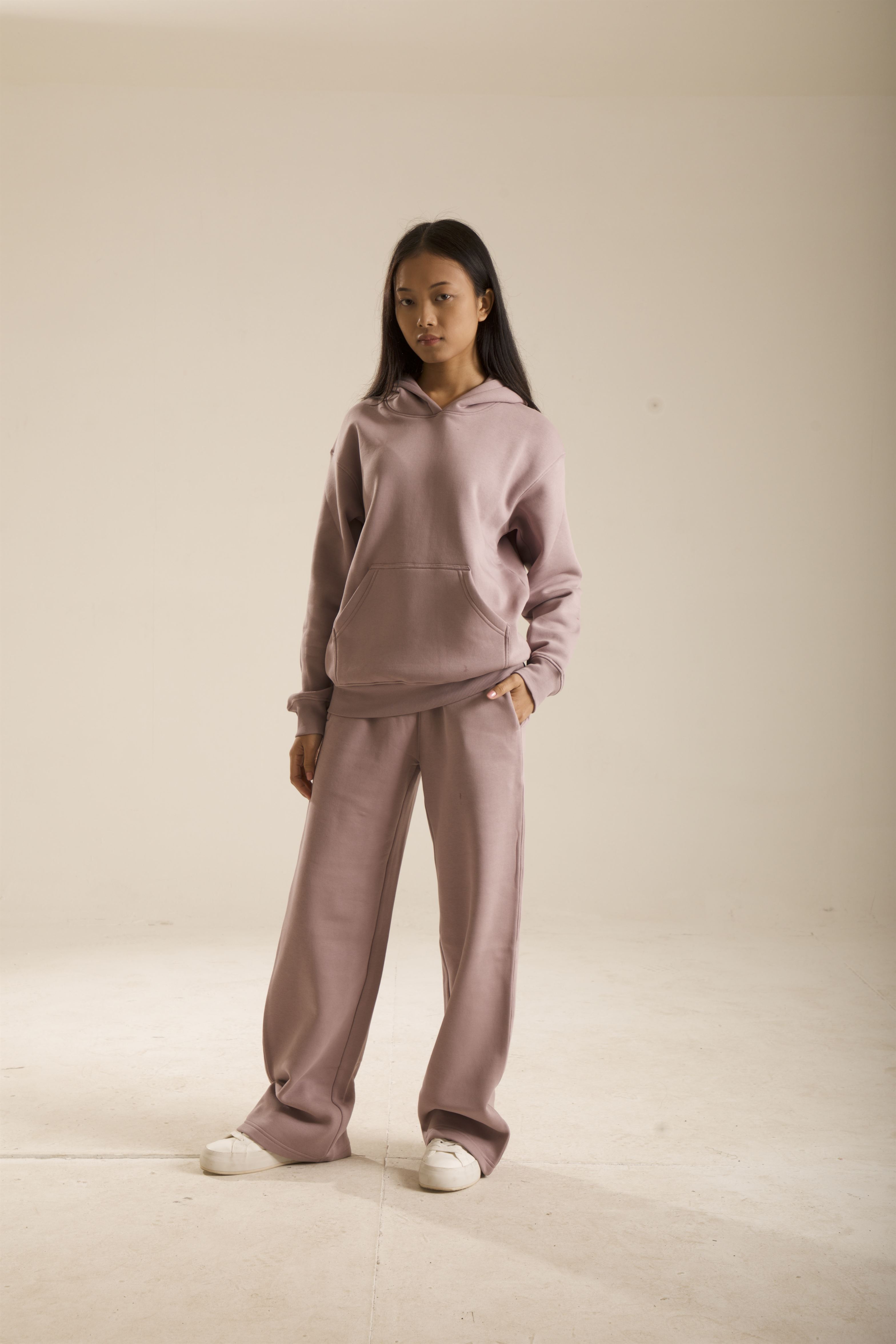 Oneway Women Solid Purple Track Suit