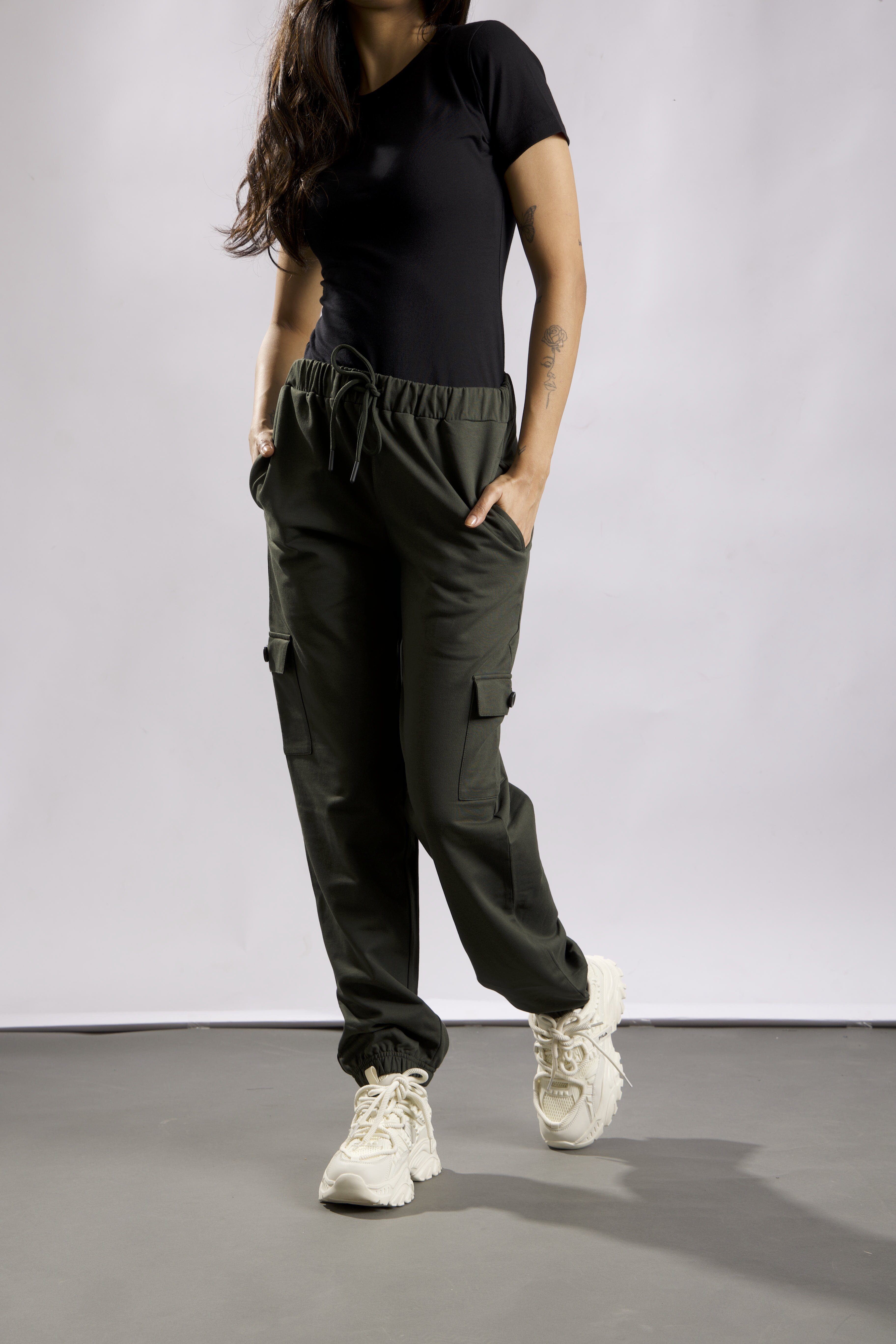 Oneway Women Cotton Blend Joggers Trackpants