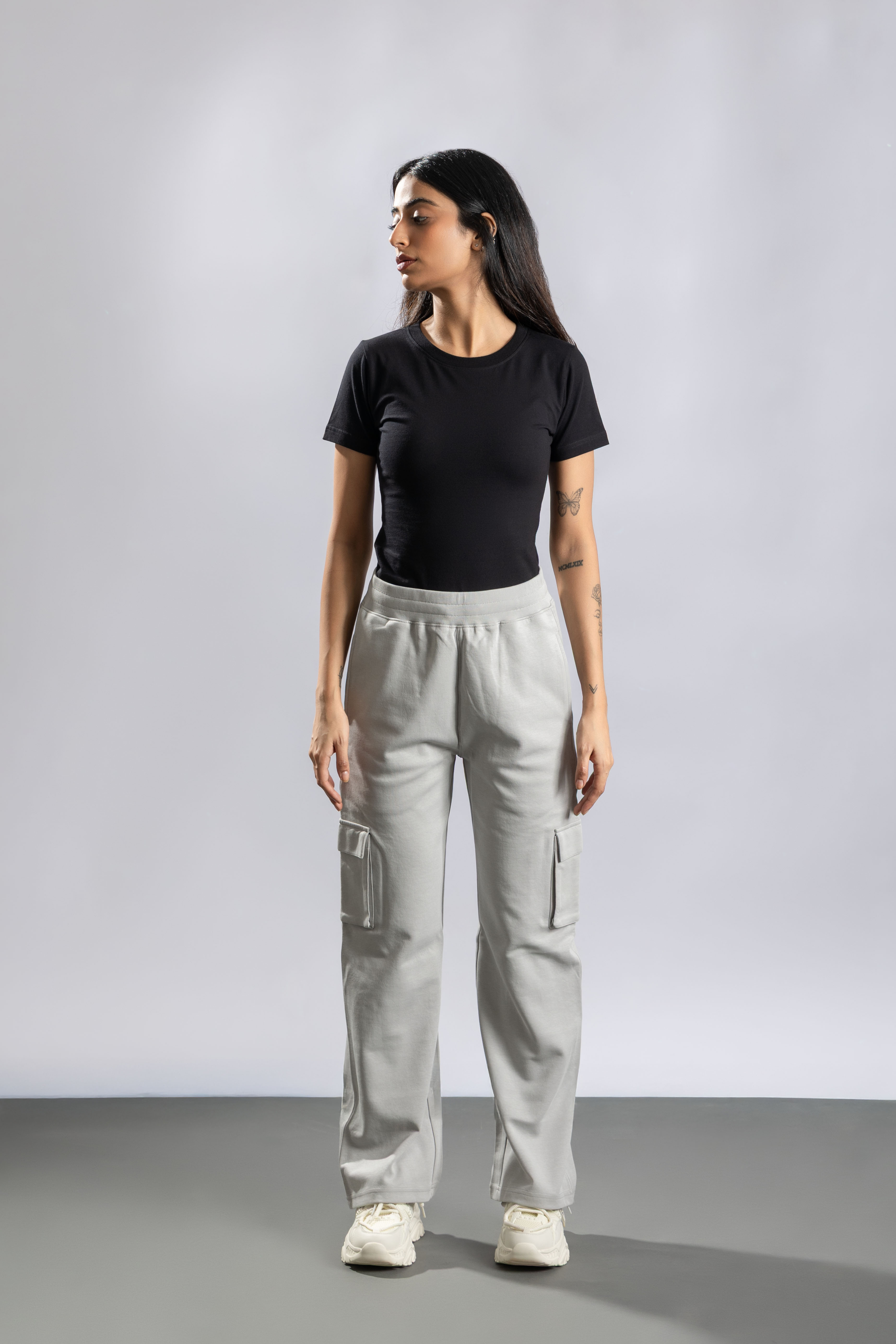 Oneway Women Solid Cargo Style Pants