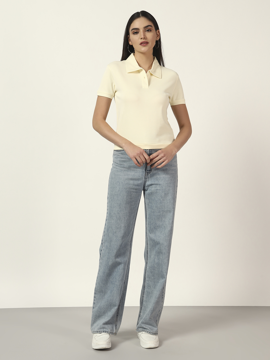 Oneway Women Crop  Casual & Sporty Polo T-Shirt