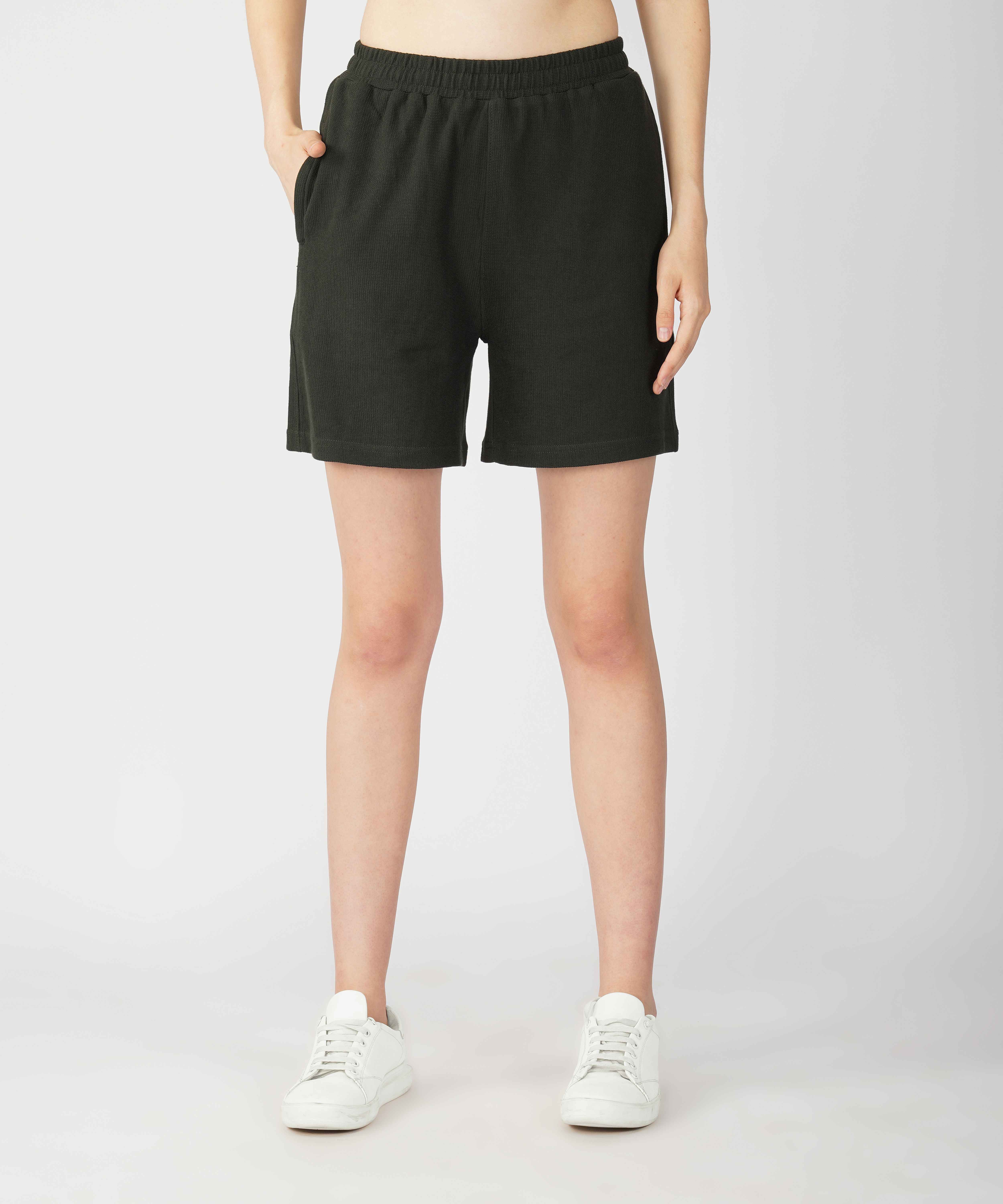 Oneway Women Casual Polo Neck Top & Shorts Co-ord Set
