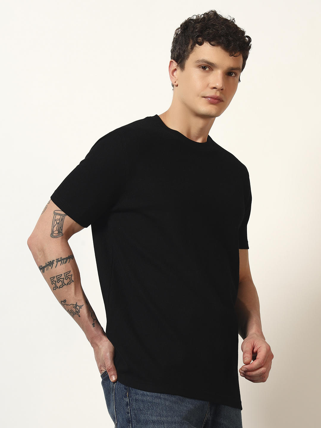 Oneway Men’s Solid Loose Fit T-Shirt