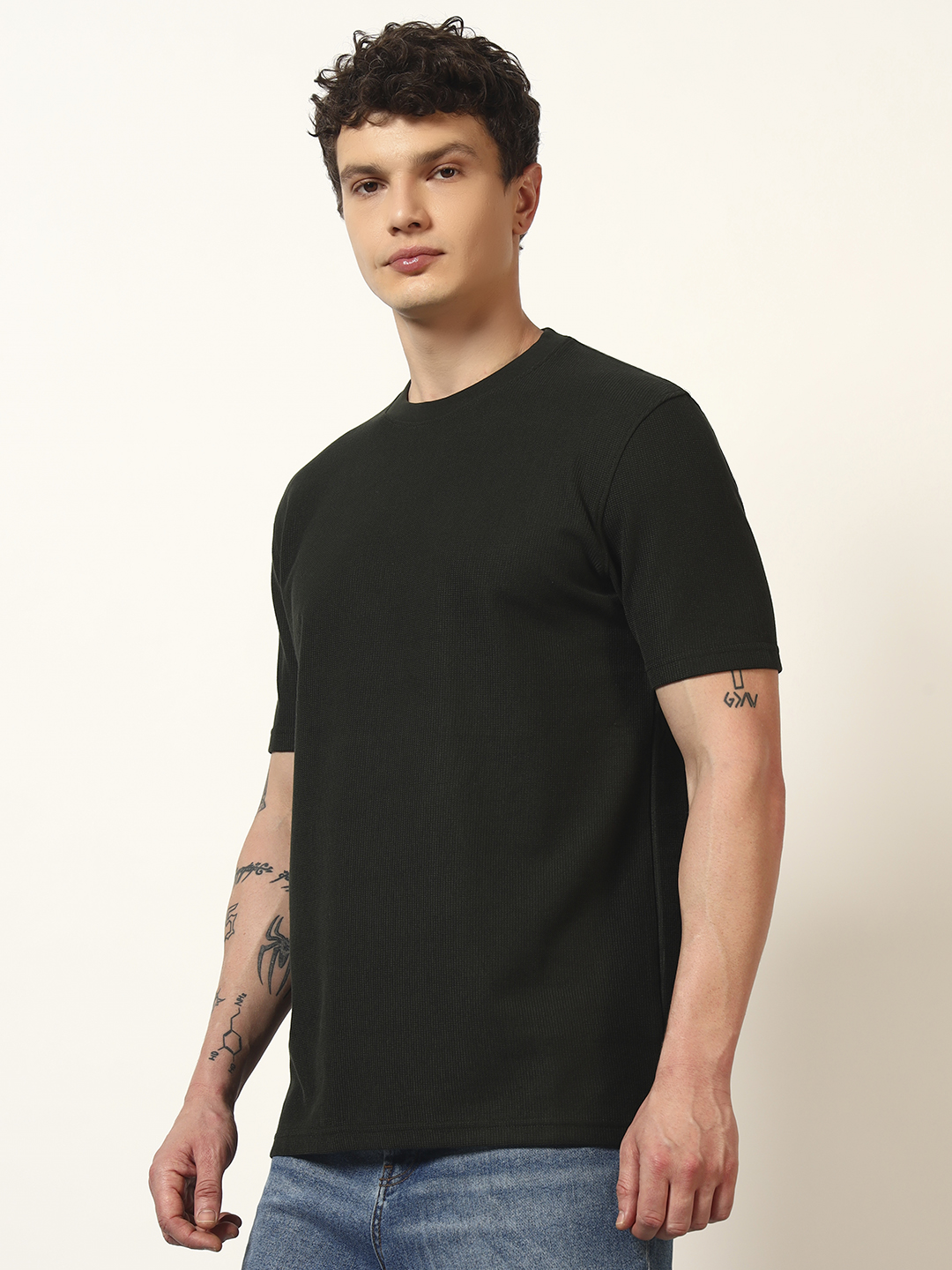 Oneway Men’s Solid Loose Fit T-Shirt