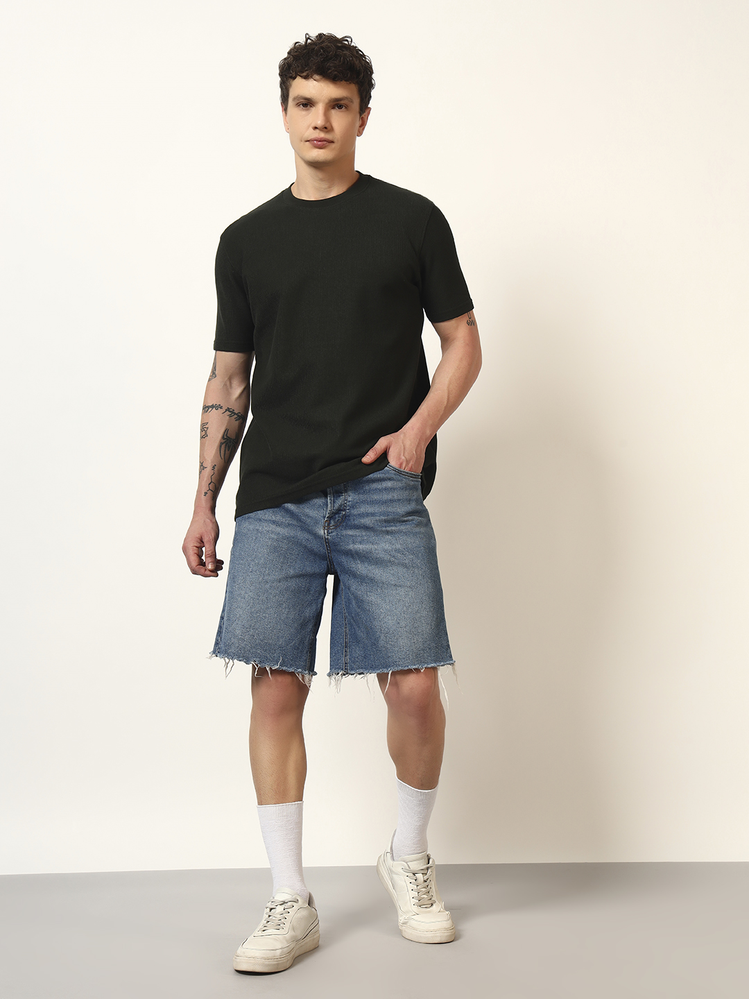 Oneway Men’s Solid Loose Fit T-Shirt
