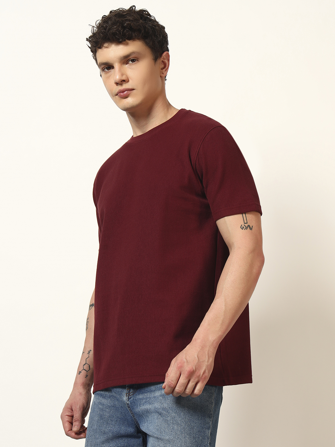 Oneway Men’s Solid Loose Fit T-Shirt