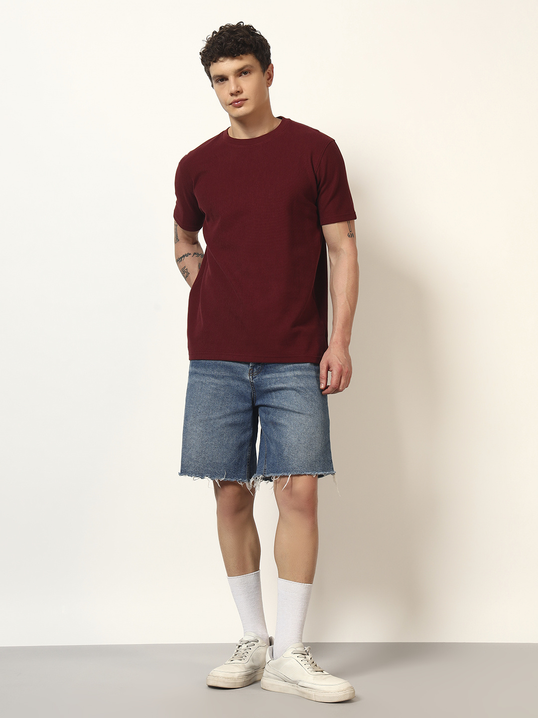 Oneway Men’s Solid Loose Fit T-Shirt