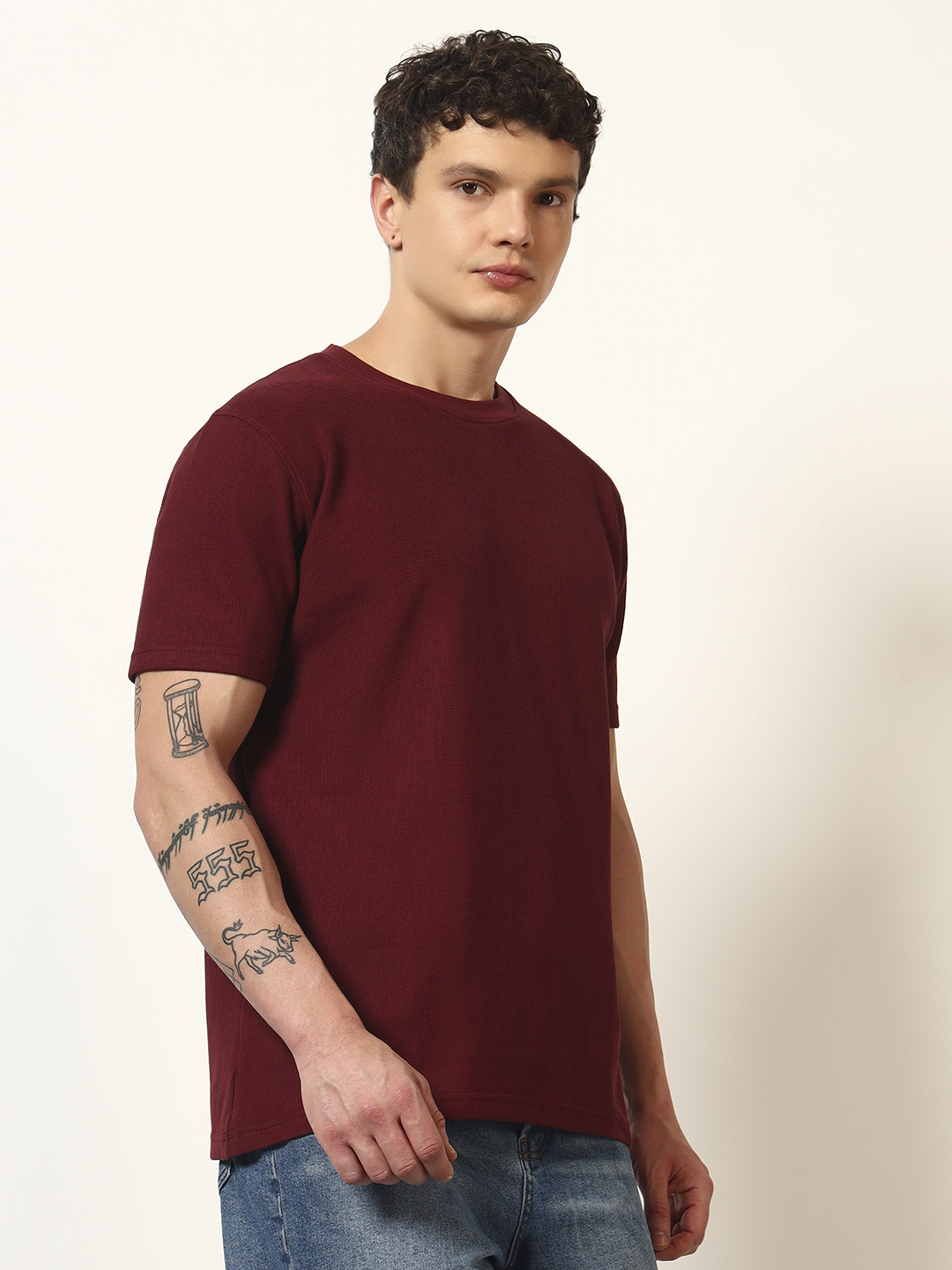 Oneway Men’s Solid Loose Fit T-Shirt