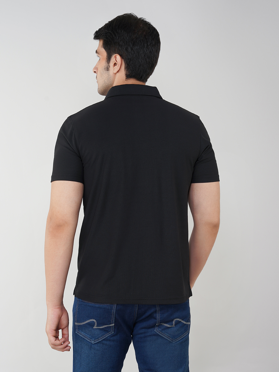 Oneway Men Solid Black Shirt