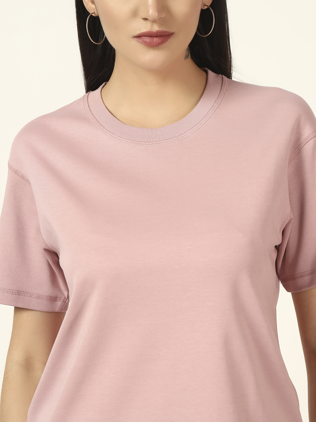 Oneway Women Solid Purple 1 Tshirt, 1 Shorts :: Co-Ords Set