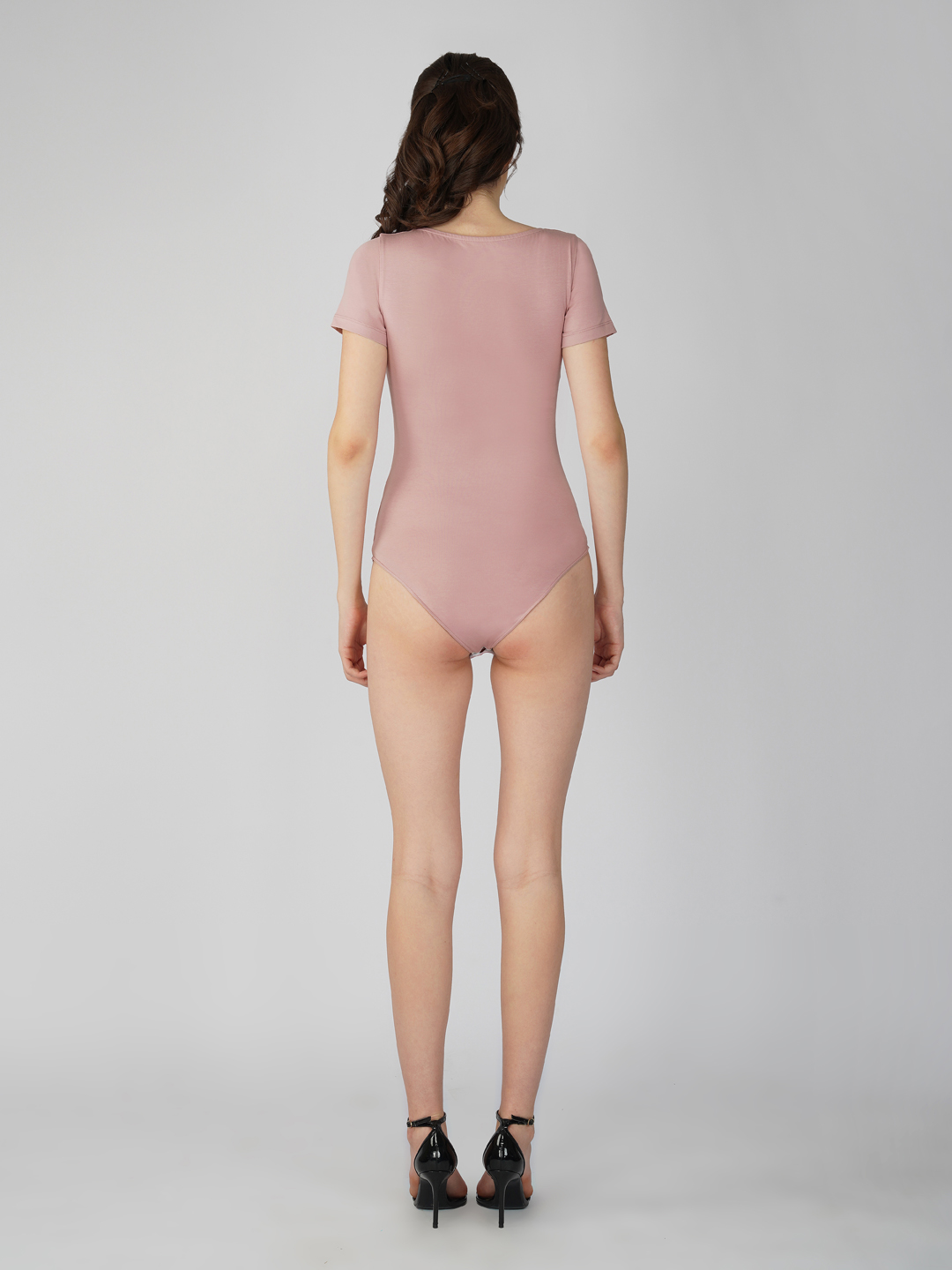 Oneway Women Solid Slim Fit Light Lavender Bodysuit