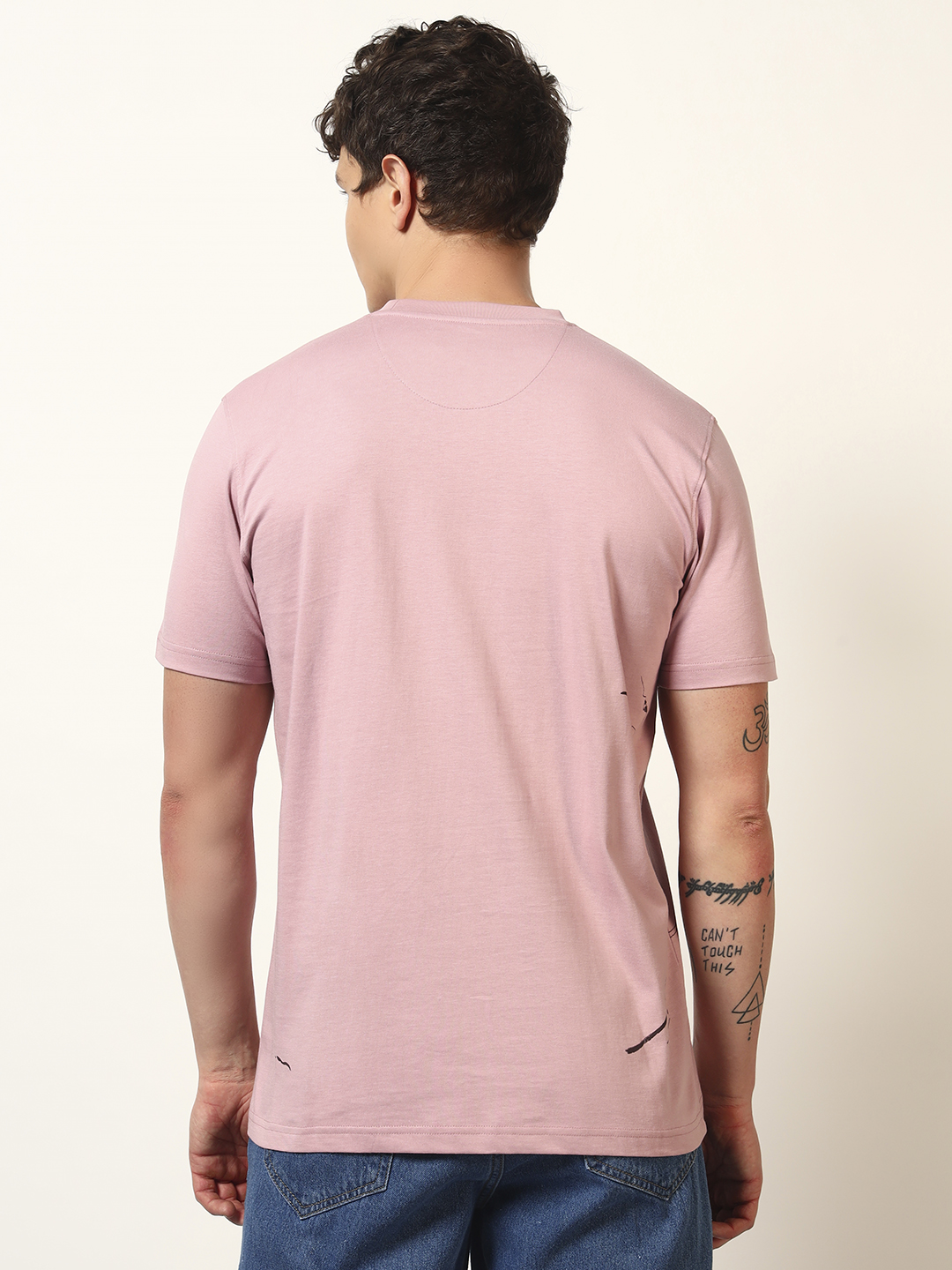 Oneway Men Printed Purple T-Shirt