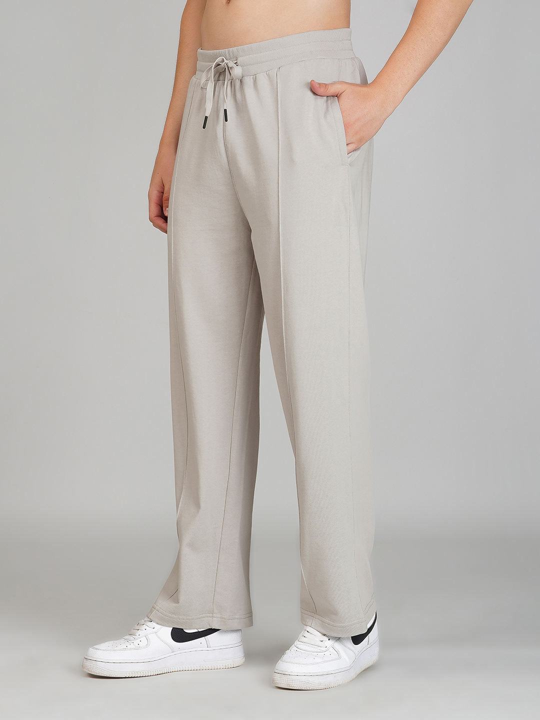 Oneway Men Solid Grey Trousers