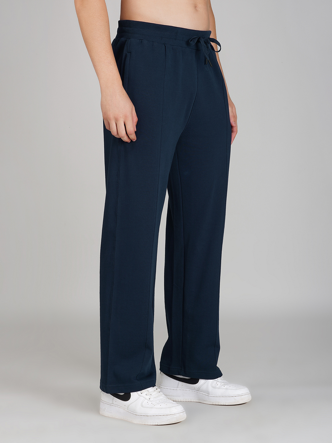 Oneway Men Solid Navy Blue Trackpants