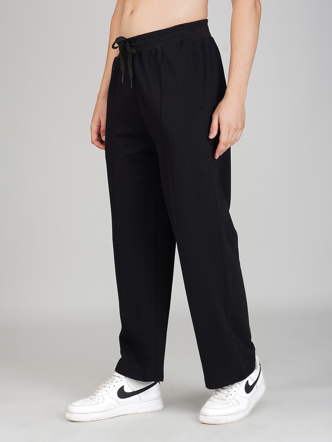 Oneway Men Solid Black Trackpants
