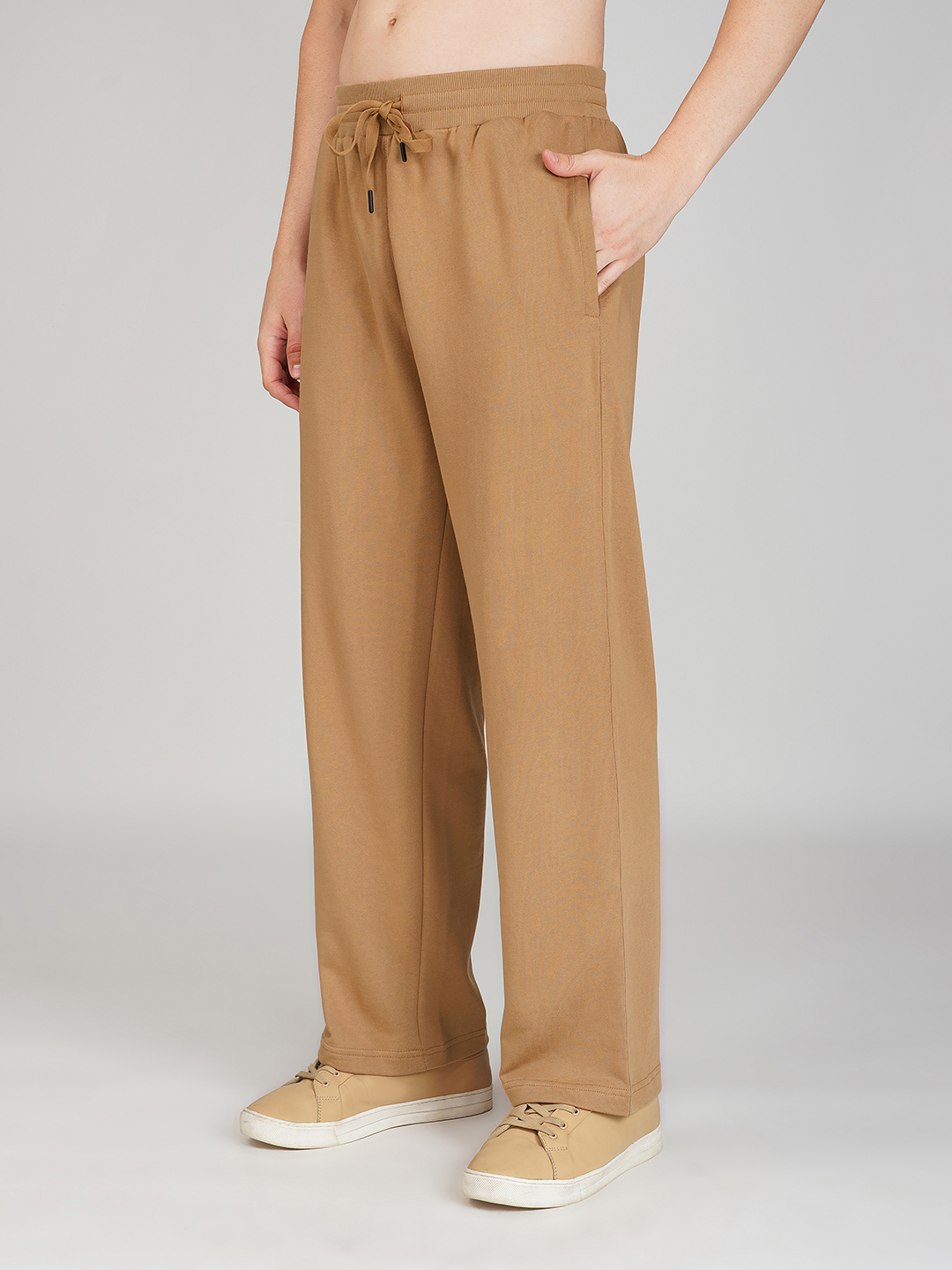 Oneway Men Solid Brown 1 Sweatshirt,1 Trackpants::Co-Ord Set