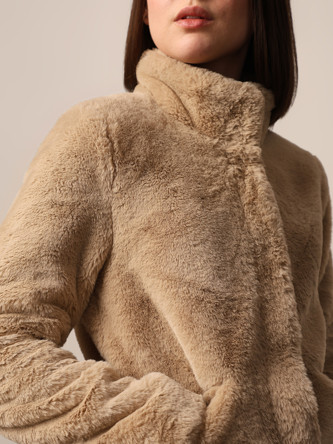 ONLY Women Solid Beige Jacket