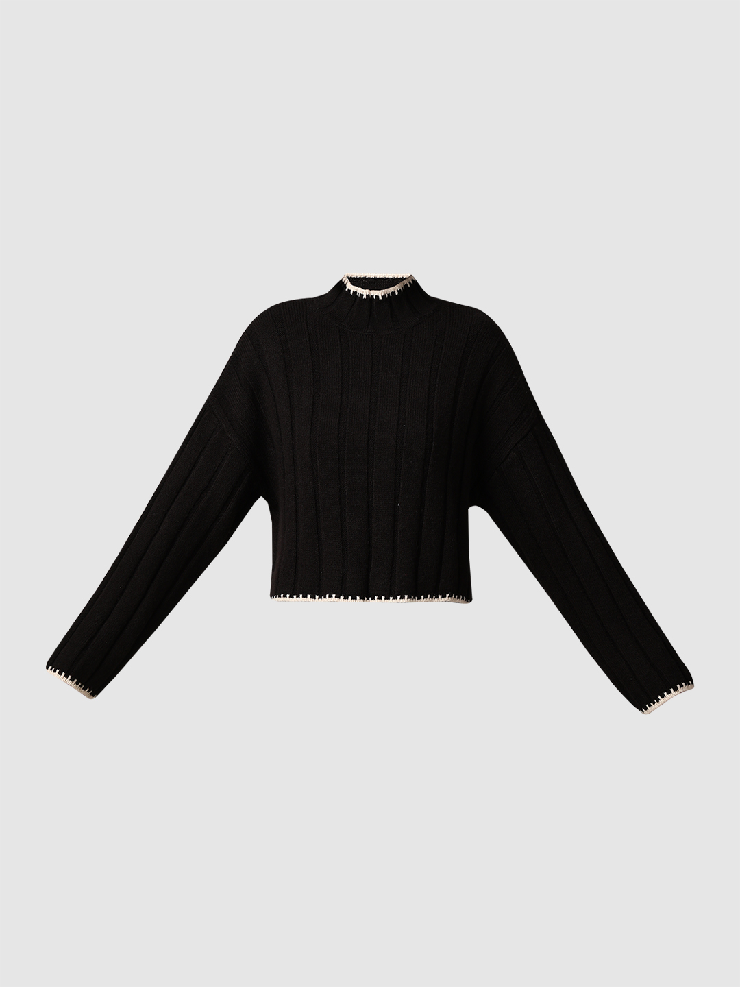 ONLY Women Solid Black Sweater