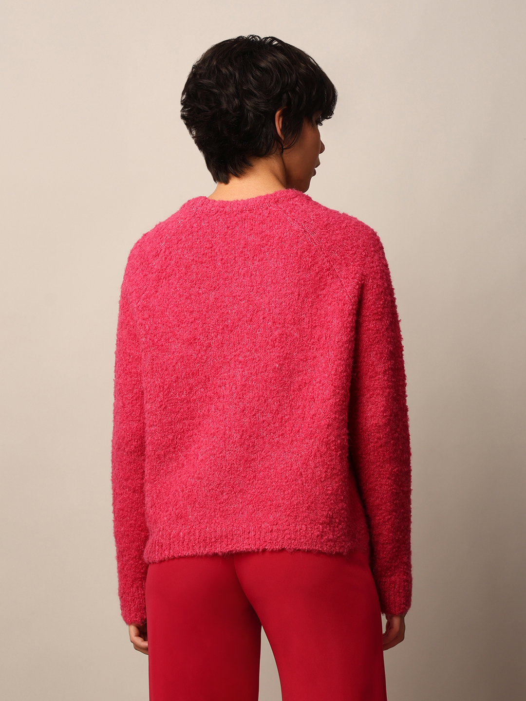 ONLY Women Textured Pink Sweater