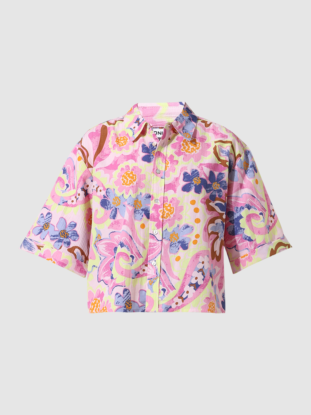 ONLY Women Printed Pink Shirt