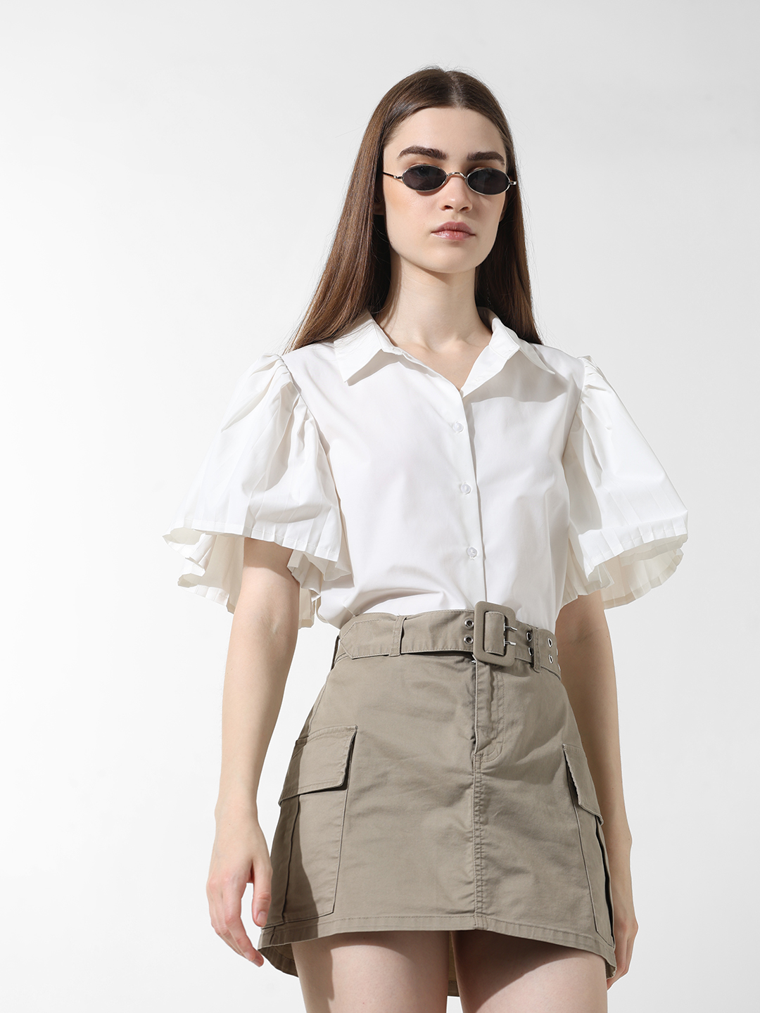 ONLY Women Solid White Shirt