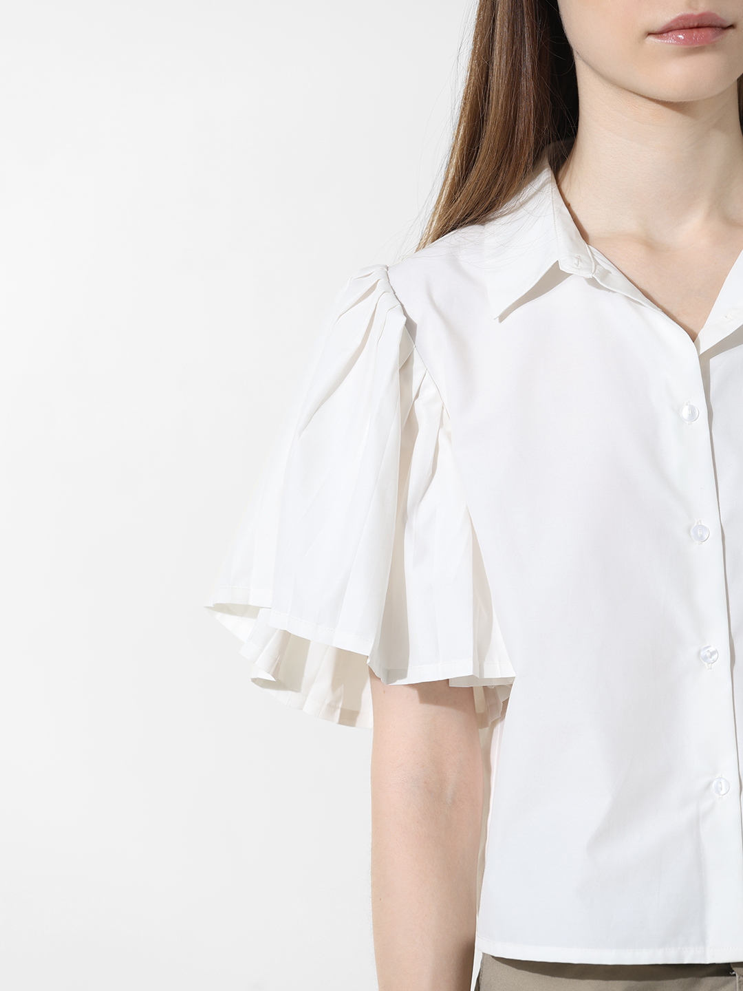 ONLY Women Solid White Shirt