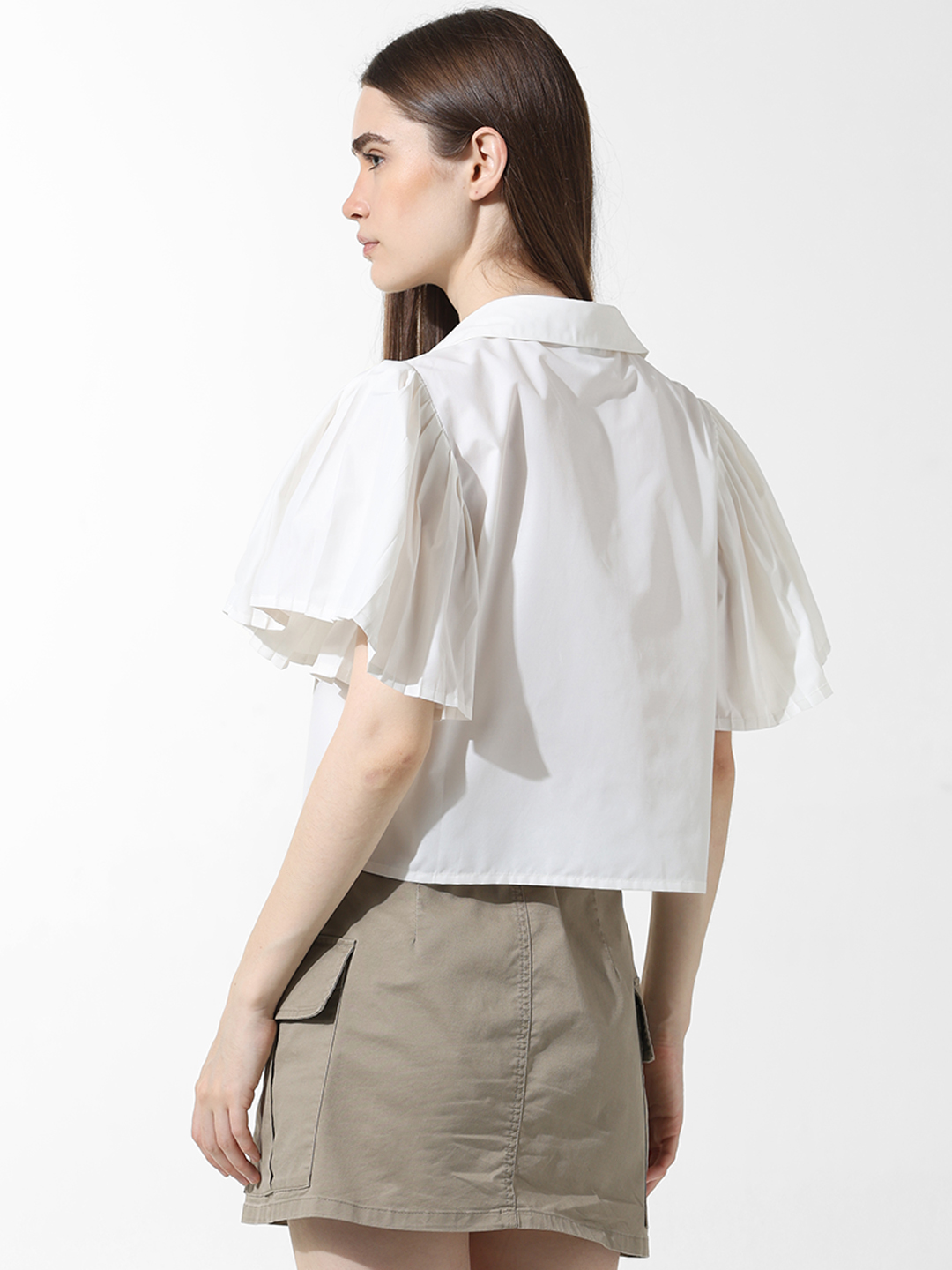 ONLY Women Solid White Shirt