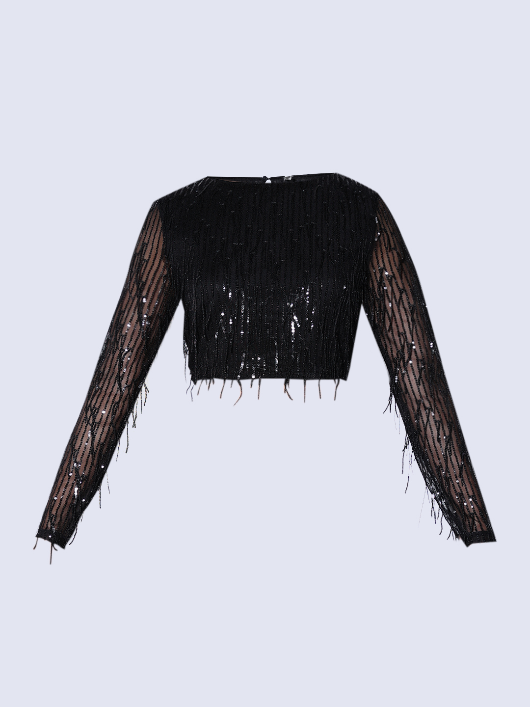 ONLY Women Self Design Black Top