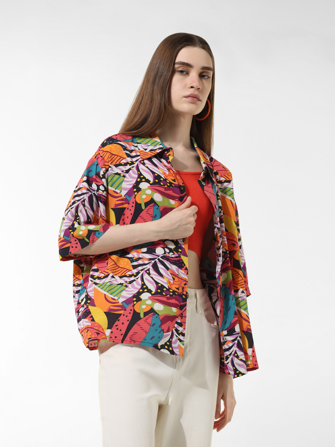 ONLY Women Printed Multicolor Shirt