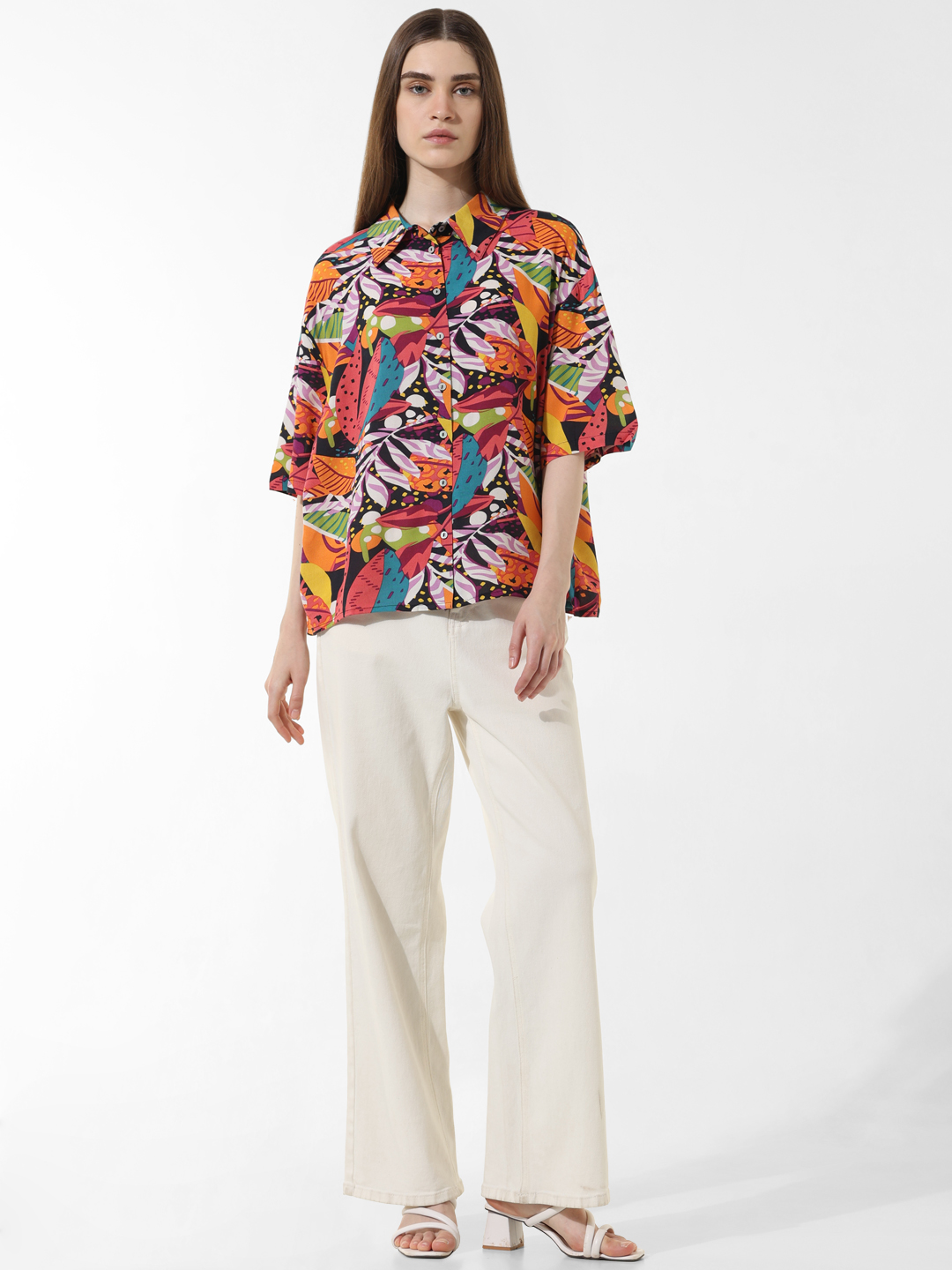 ONLY Women Printed Multicolor Shirt