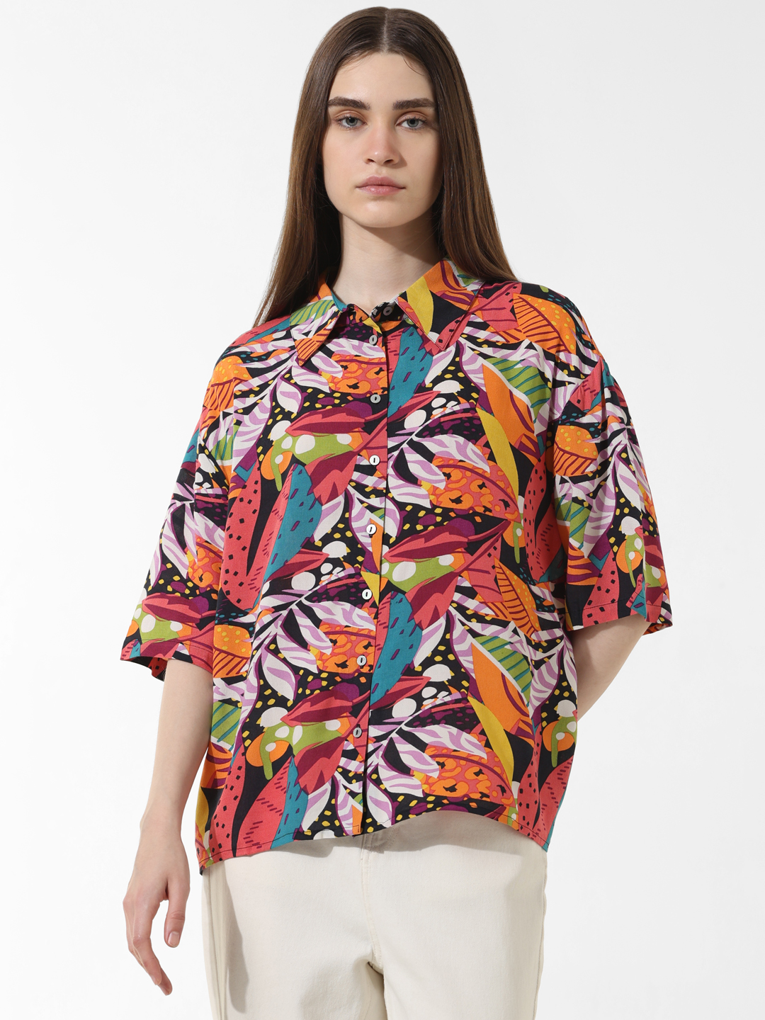 ONLY Women Printed Multicolor Shirt