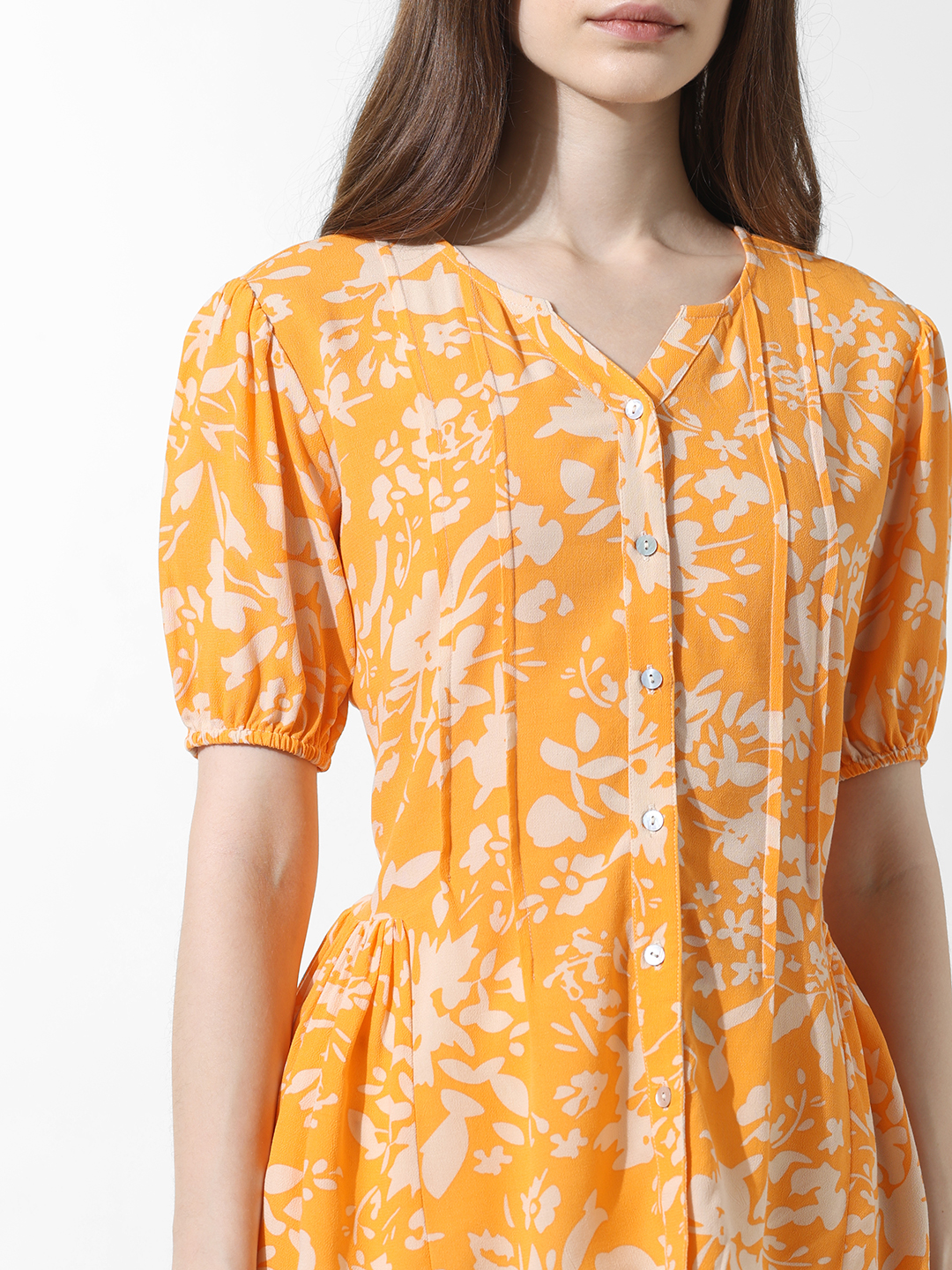 ONLY Women Printed Yellow Top