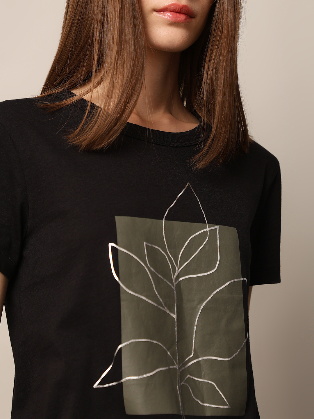 ONLY Women Graphic Print Black T-Shirt