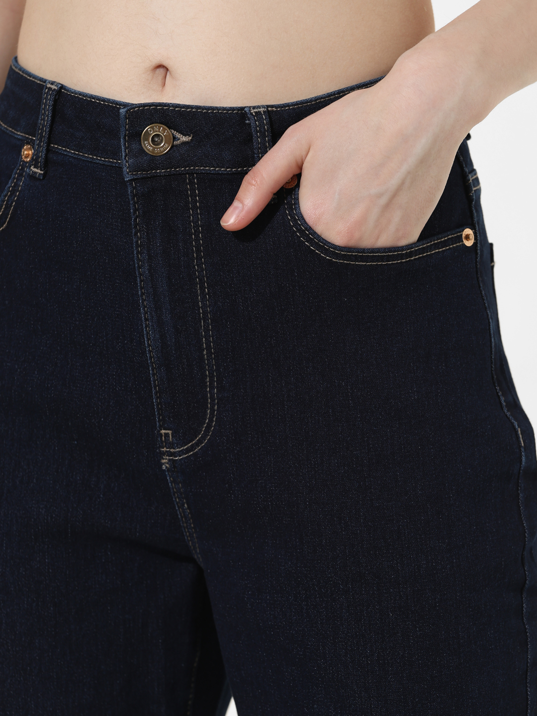 ONLY Women Washed Blue Jeans