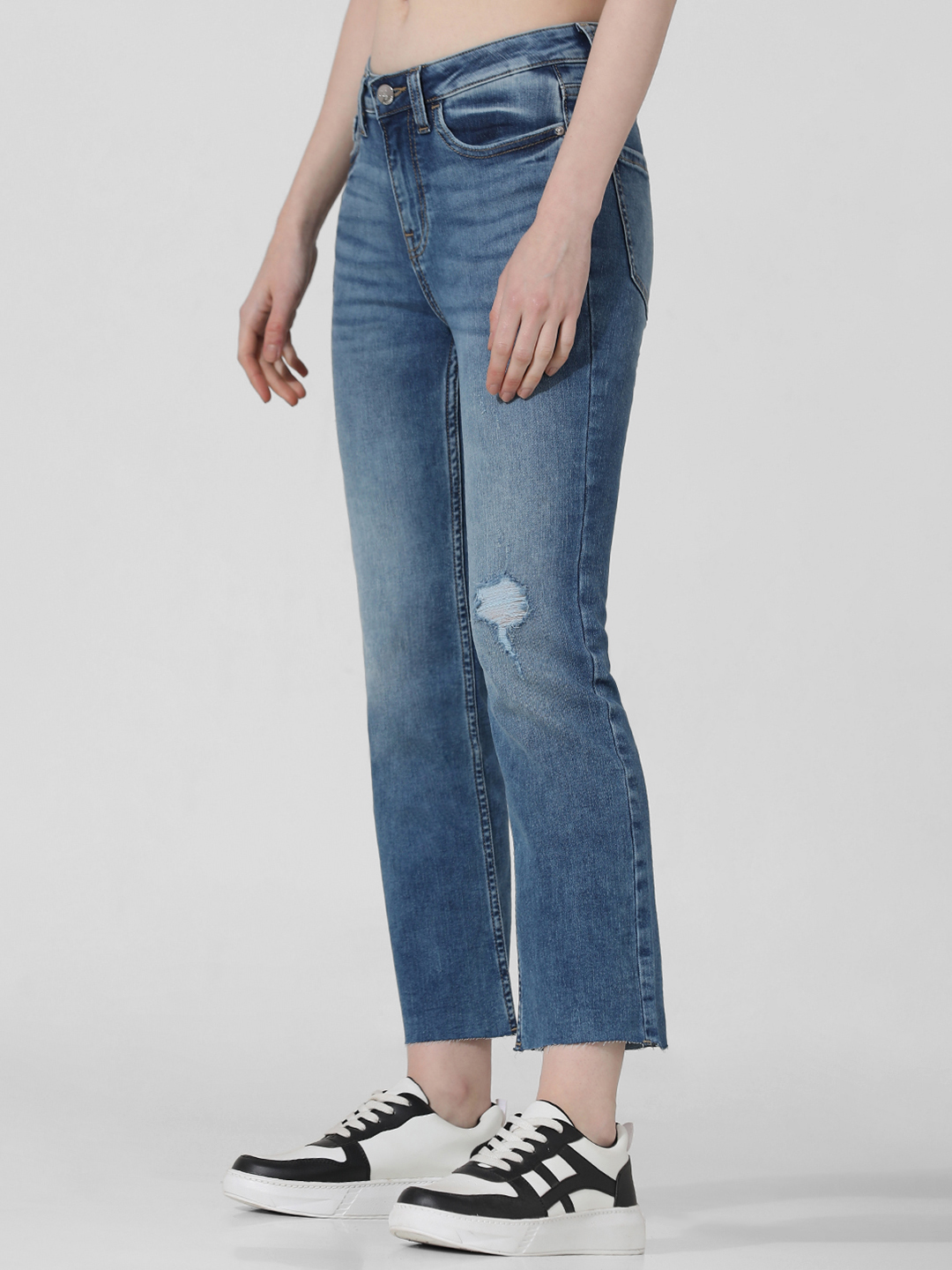 ONLY Women Washed Blue Jeans