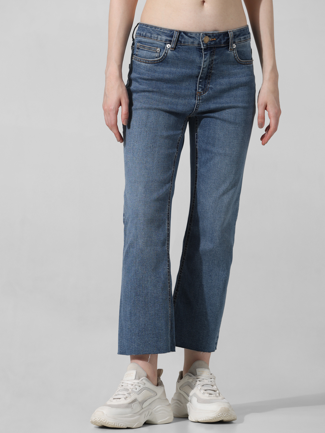 ONLY Women Washed Blue Jeans