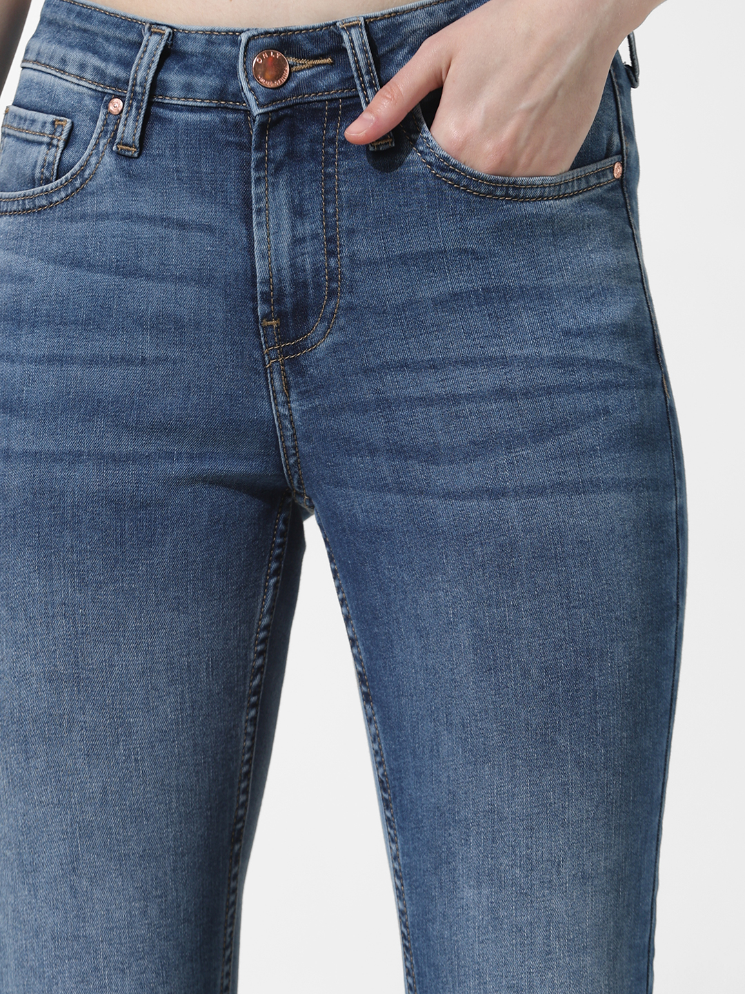 ONLY Women Washed Blue Jeans